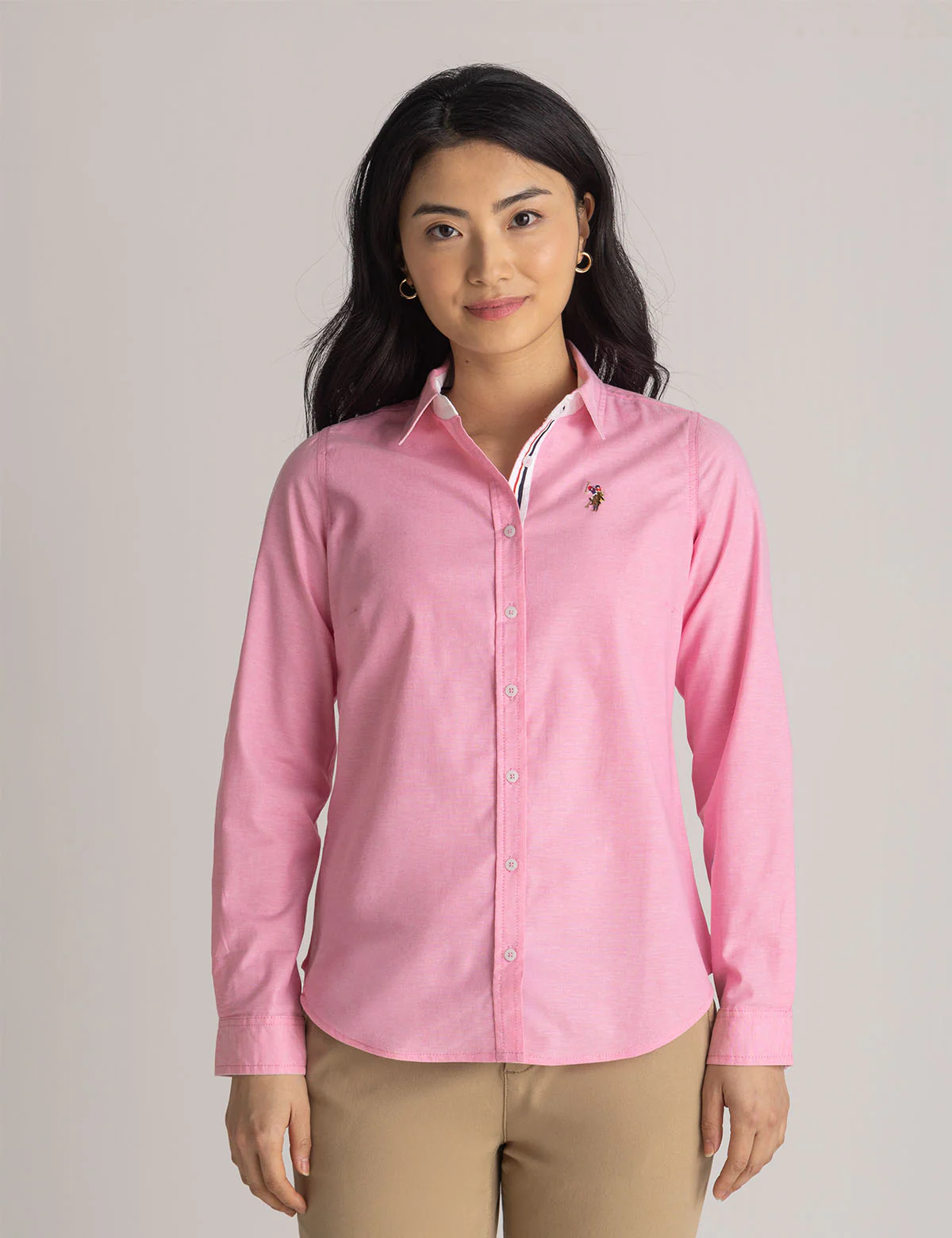 LONG SLEEVE SOLID STRETCH OXFORD SHIRT - Image 3
