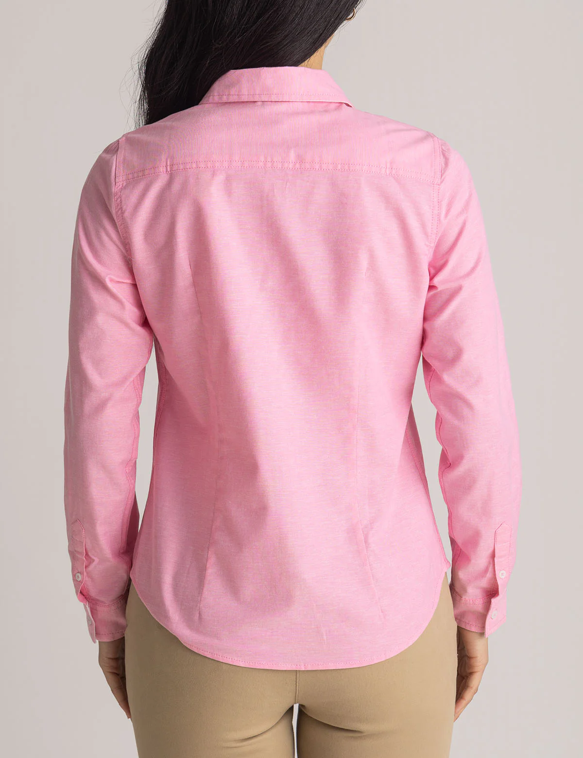 LONG SLEEVE SOLID STRETCH OXFORD SHIRT - Image 4