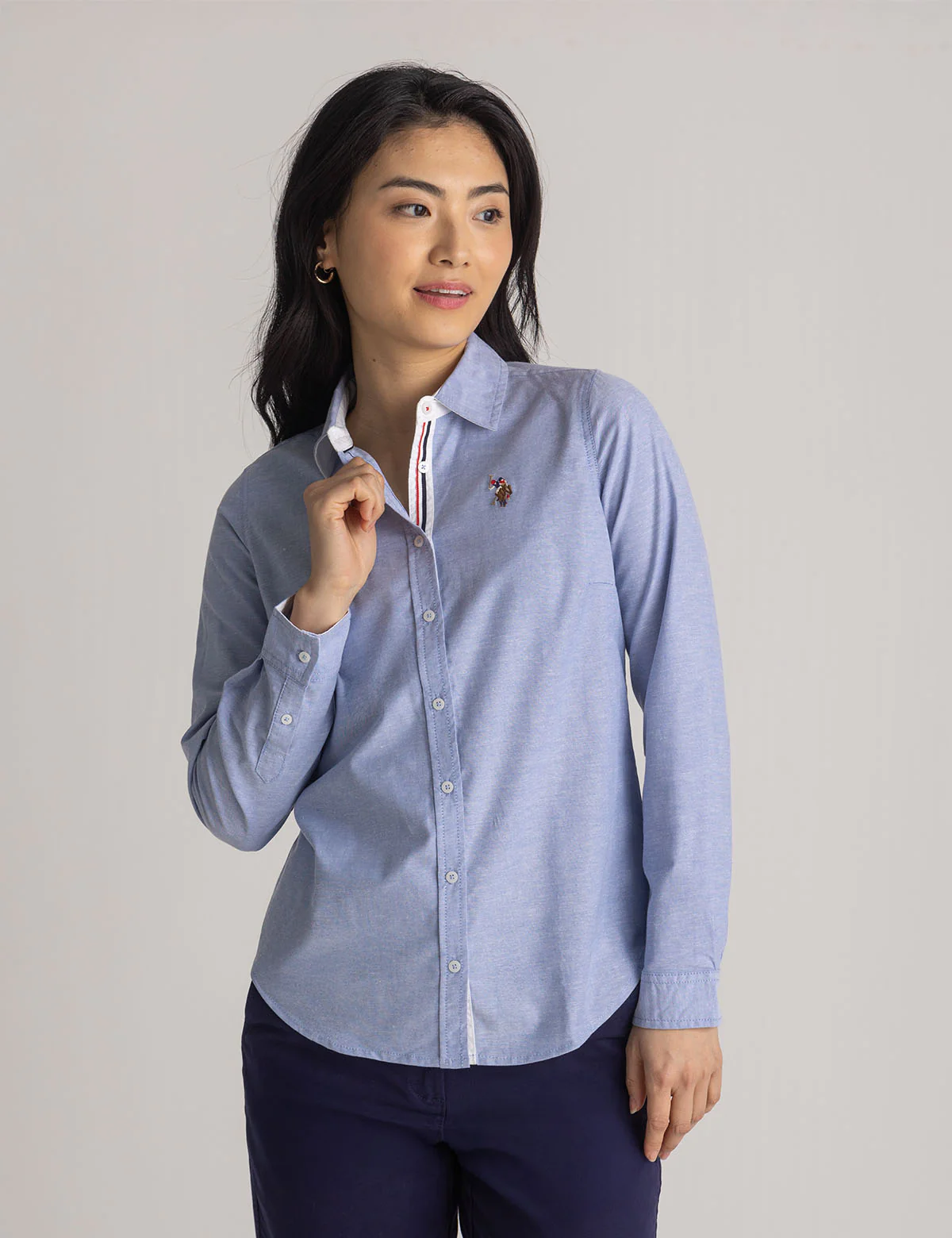 LONG SLEEVE SOLID STRETCH OXFORD SHIRT - Image 9