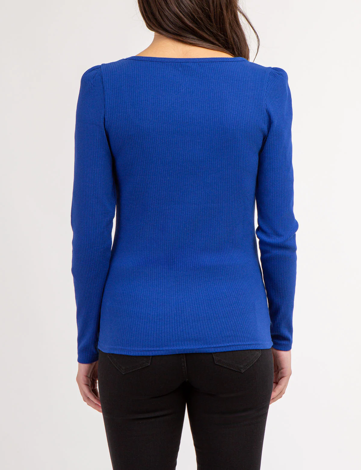 LONG SLEEVE SQUARE NECK RIBBED TOP - Image 18