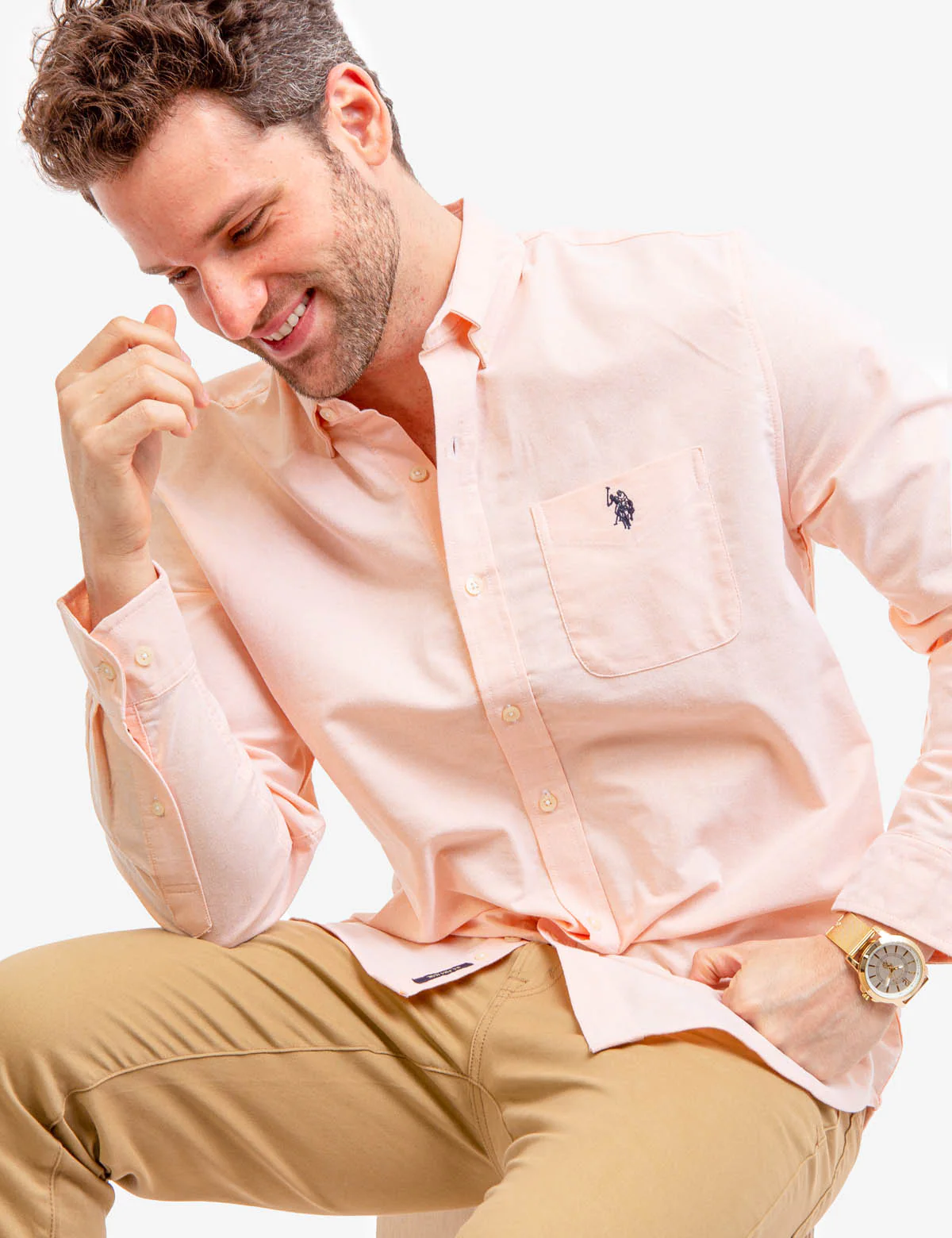 LONG SLEEVE STRETCH OXFORD SHIRT - Image 5