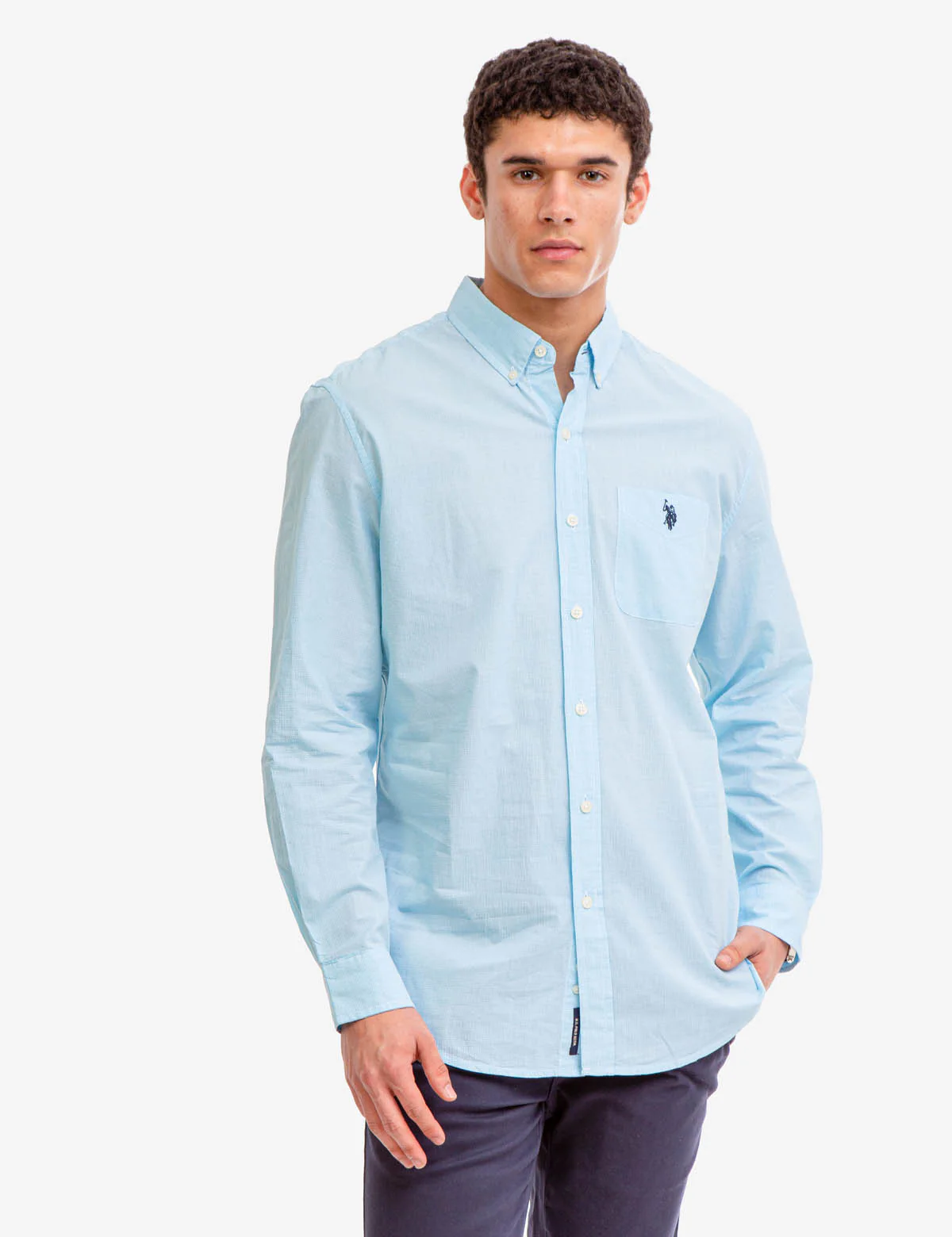 LONG SLEEVE STRETCH POPLIN SHIRT - Image 10