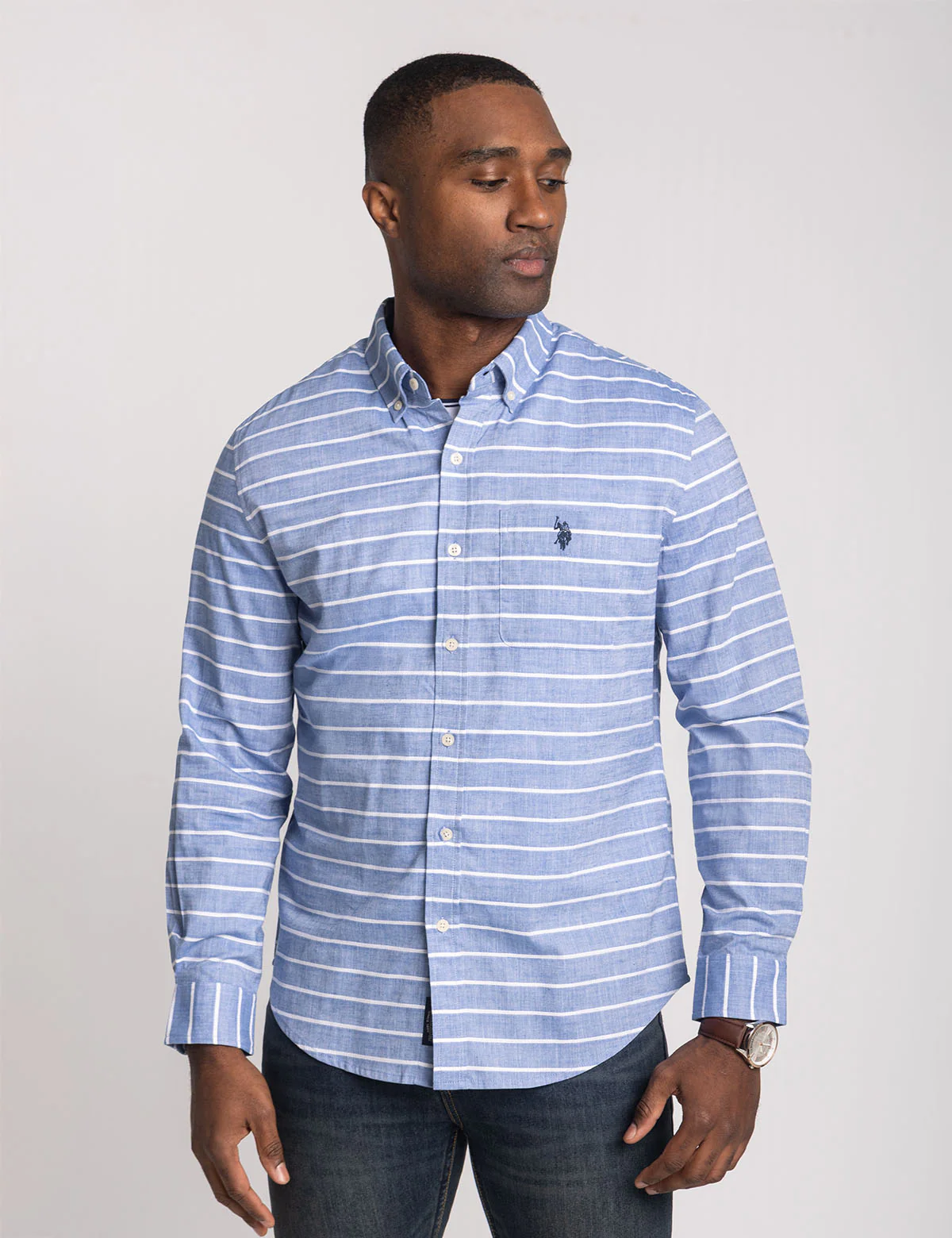 LONG SLEEVE STRETCH SLUB POPLIN SHIRT - Image 5