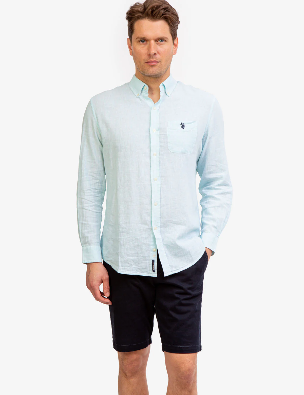 LONG SLEEVE STRIPE LINEN SHIRT - Image 3