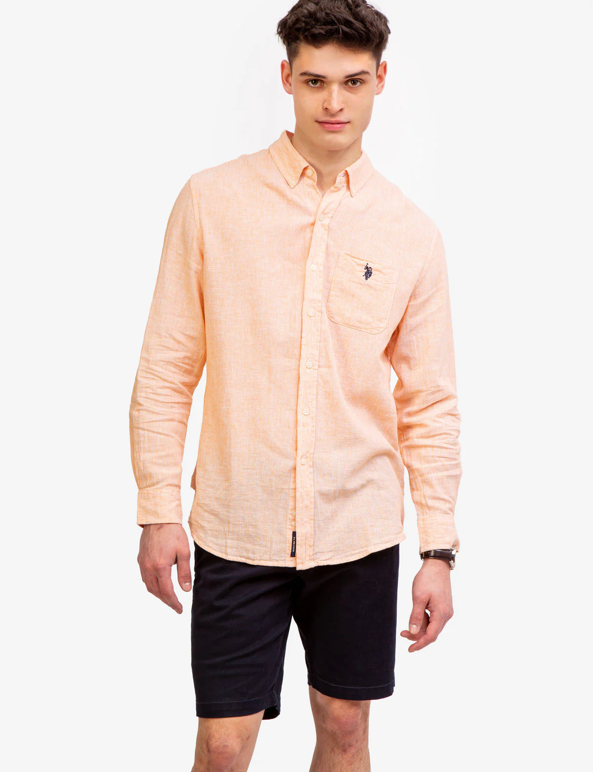 LONG SLEEVE STRIPE LINEN SHIRT - Image 7
