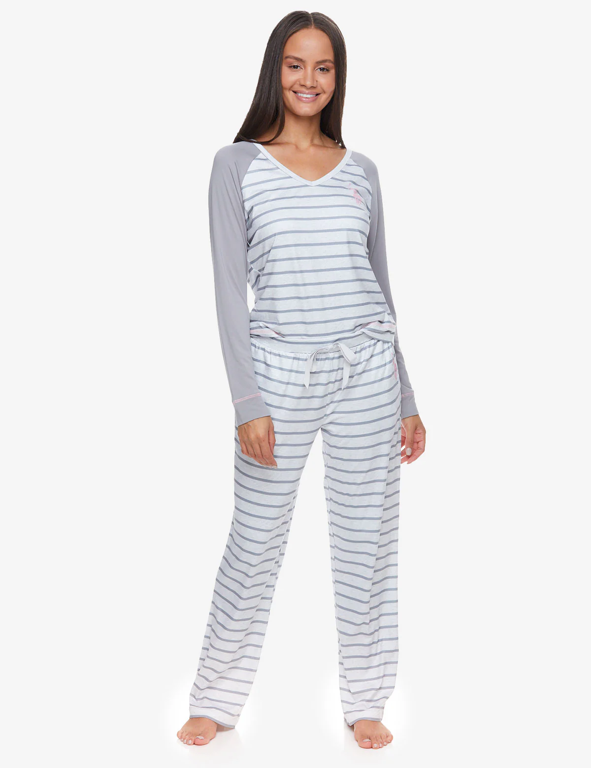 LONG SLEEVE STRIPED LOUNG SET - Image 6
