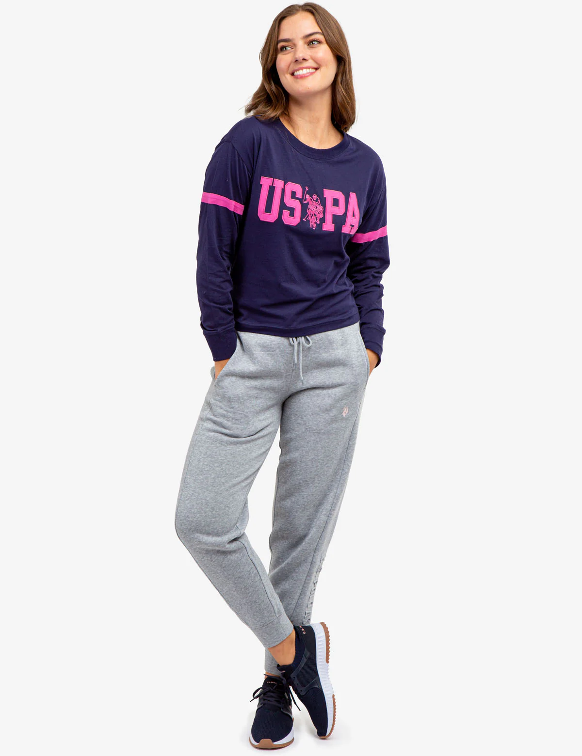 LONG SLEEVE USPA APPLIQUE CROPPED T-SHIRT - Image 11