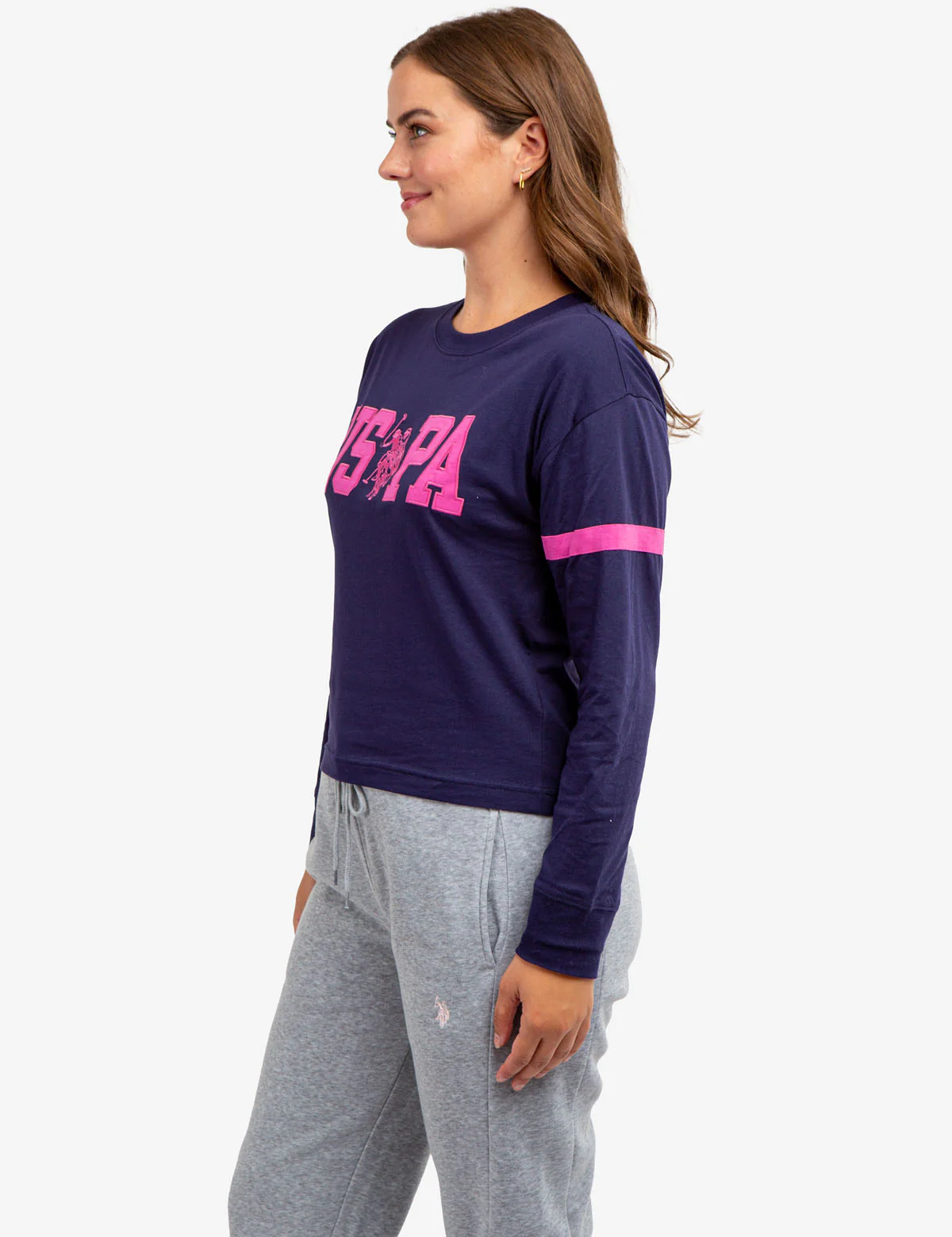 LONG SLEEVE USPA APPLIQUE CROPPED T-SHIRT - Image 12