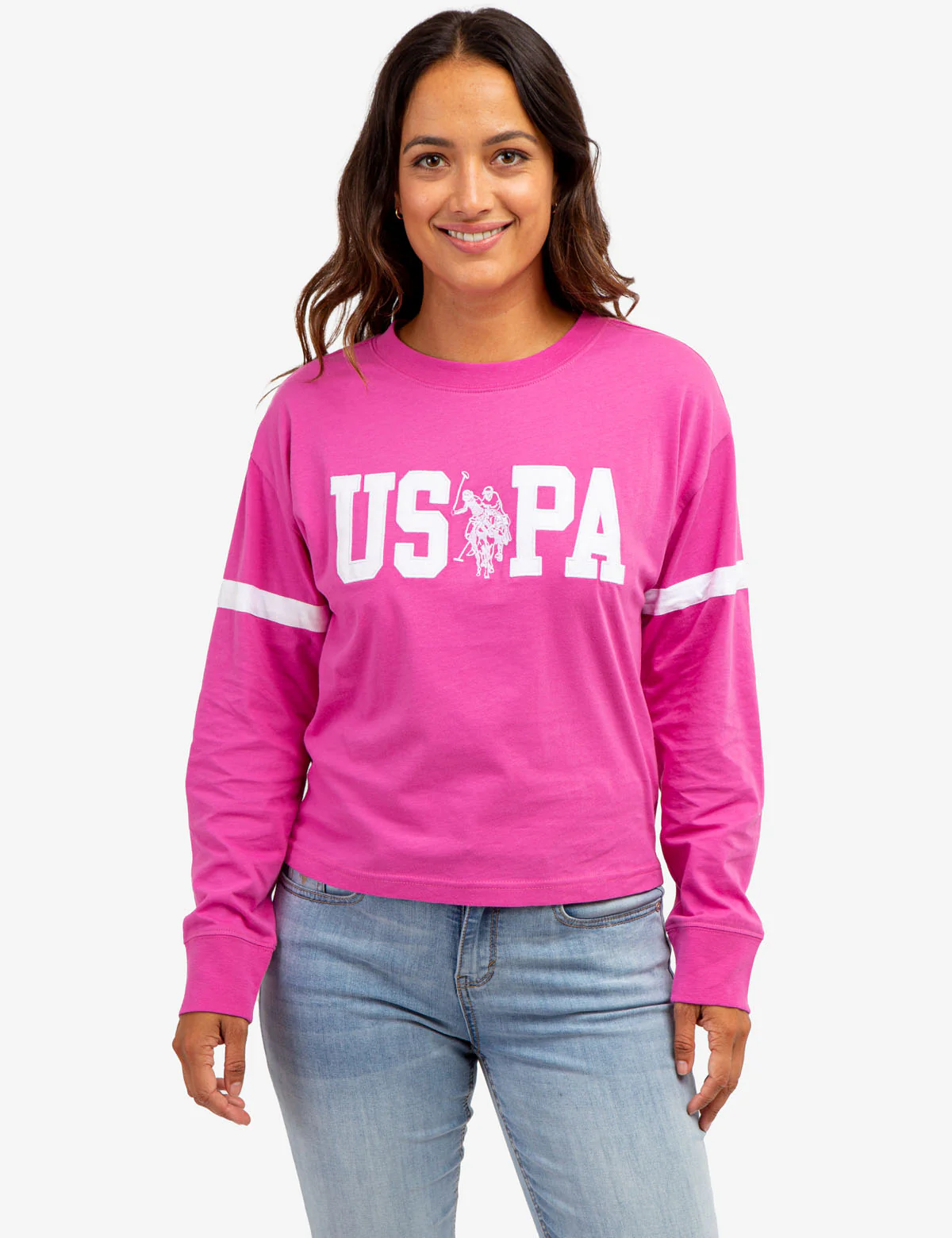 LONG SLEEVE USPA APPLIQUE CROPPED T-SHIRT - Image 15