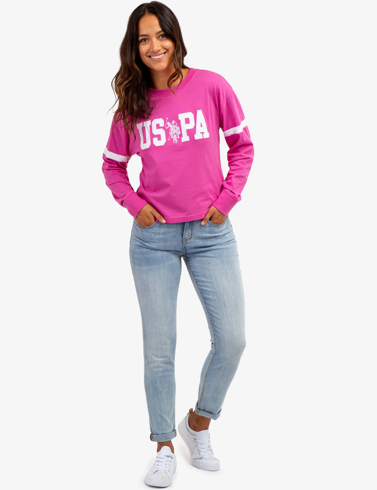 LONG SLEEVE USPA APPLIQUE CROPPED T-SHIRT - Image 16