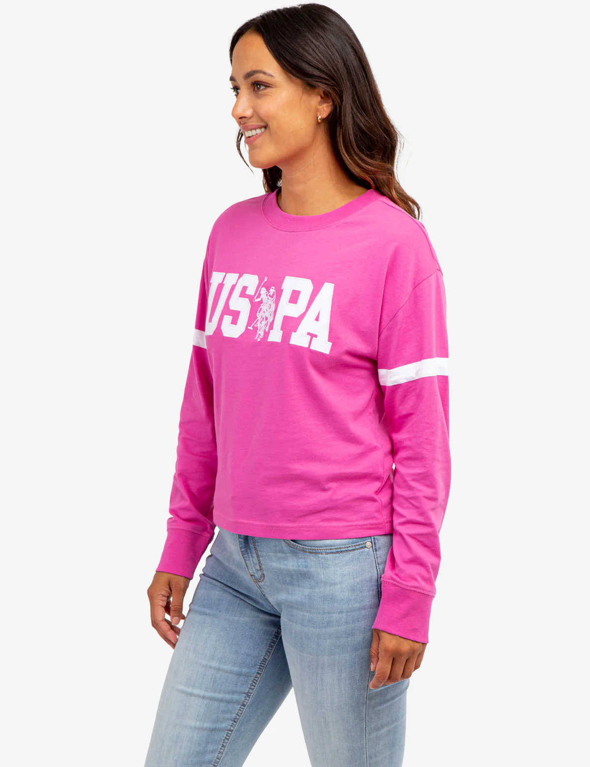 LONG SLEEVE USPA APPLIQUE CROPPED T-SHIRT - Image 17