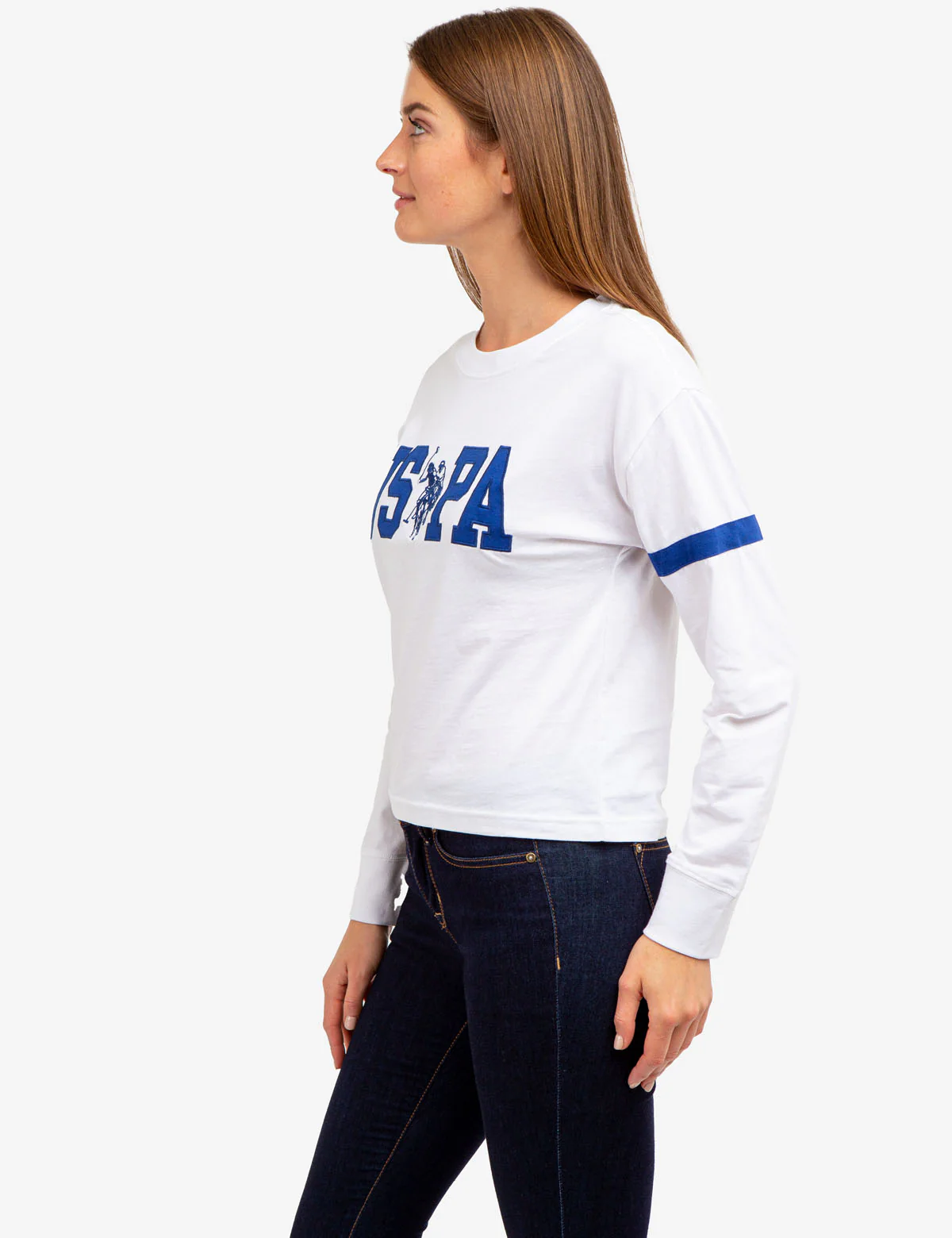 LONG SLEEVE USPA APPLIQUE CROPPED T-SHIRT - Image 8