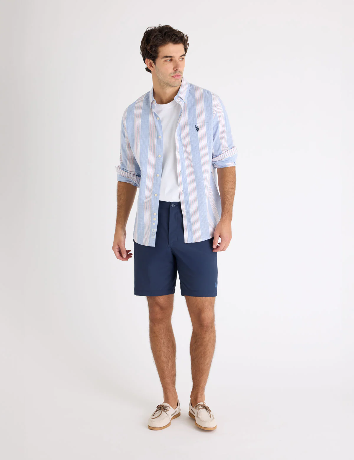 LONG SLEEVE VERTICAL STRIPE SLUB POPLIN SHIRT - Image 3