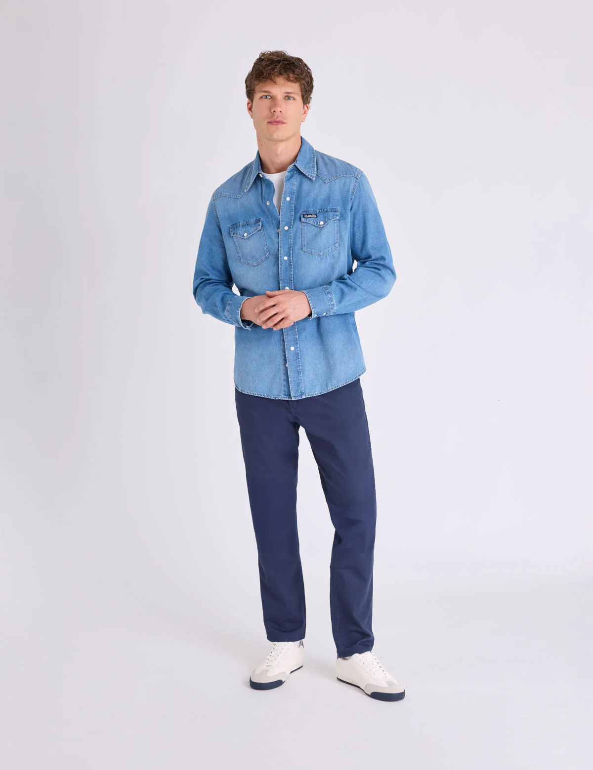 LONG SLEEVE WESTERN DENIM SHIRT - Image 2
