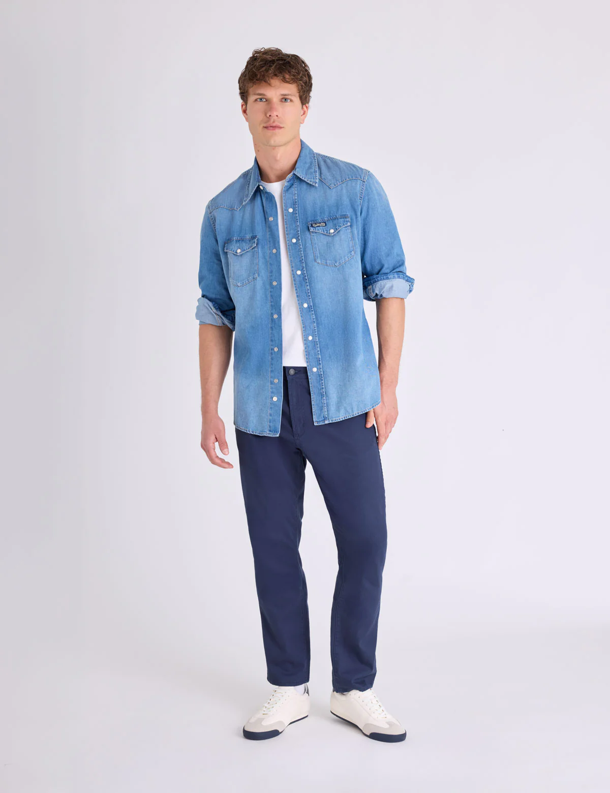 LONG SLEEVE WESTERN DENIM SHIRT - Image 4