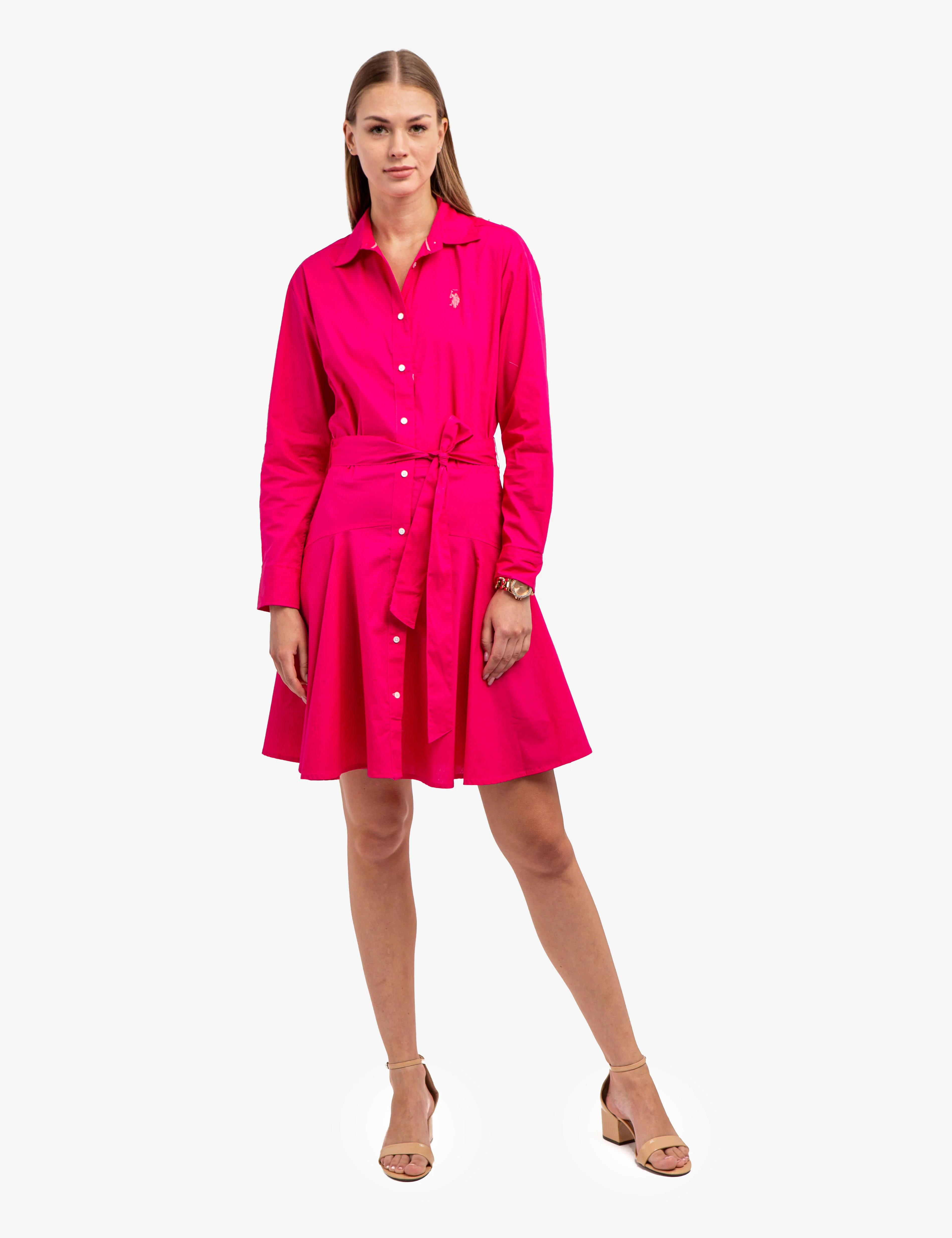 LONG SLEEVE YOKE SKIRT DRESS - Image 2