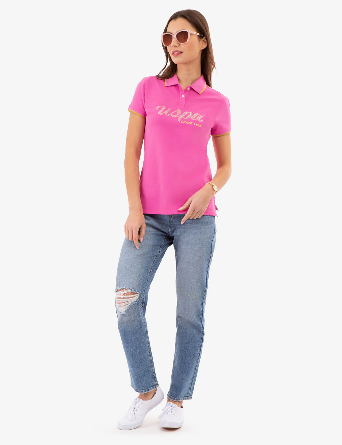 LUREX SCRIPT TIPPED POLO SHIRT - Image 3