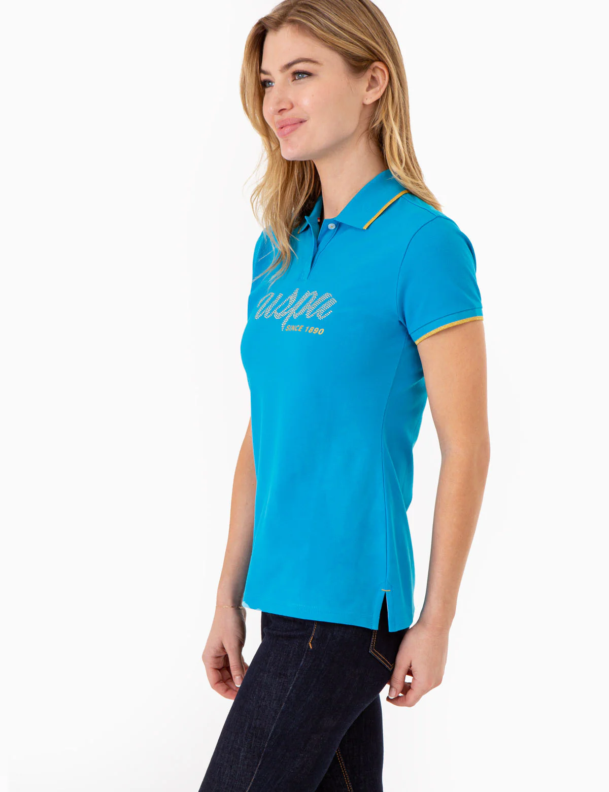LUREX SCRIPT TIPPED POLO SHIRT - Image 8