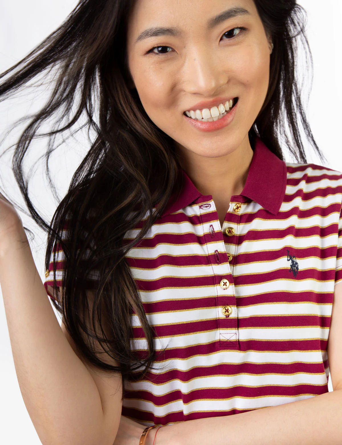 STRIPE LUREX POLO SHIRT - Image 11
