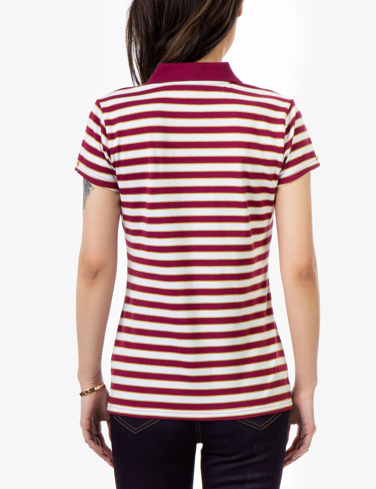 STRIPE LUREX POLO SHIRT - Image 13
