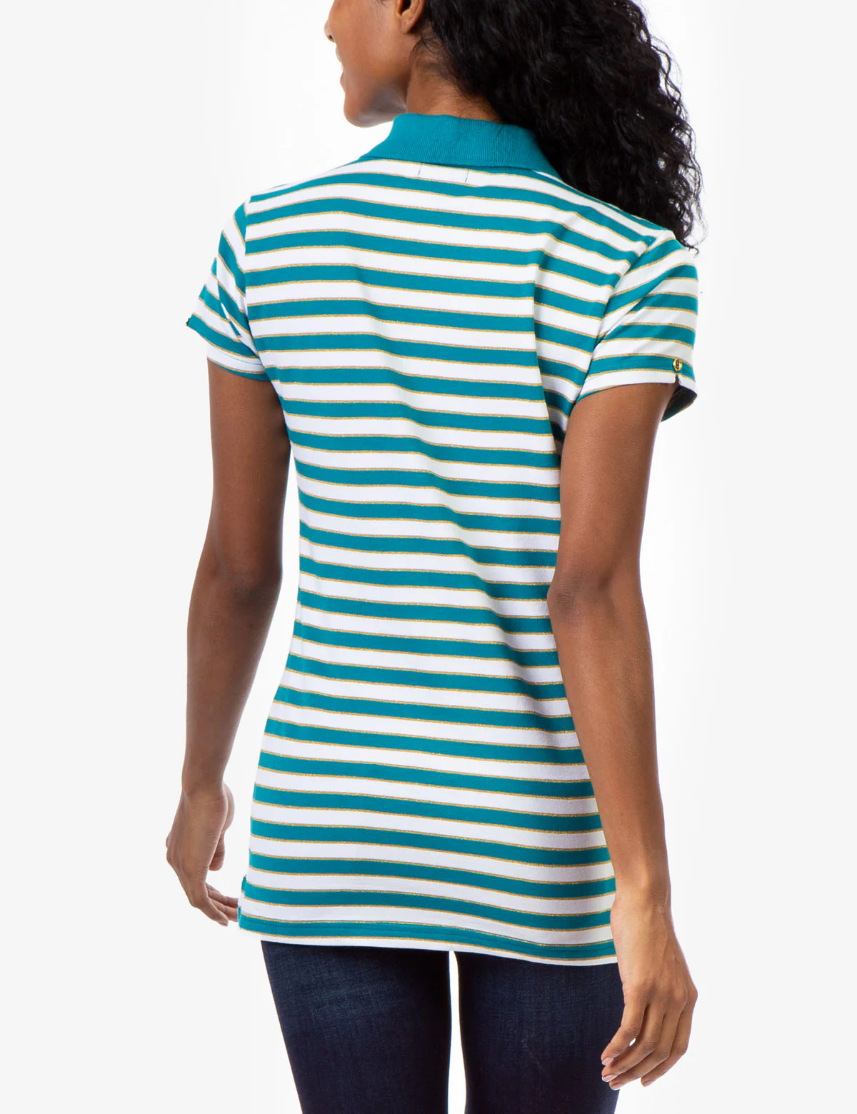 STRIPE LUREX POLO SHIRT - Image 4