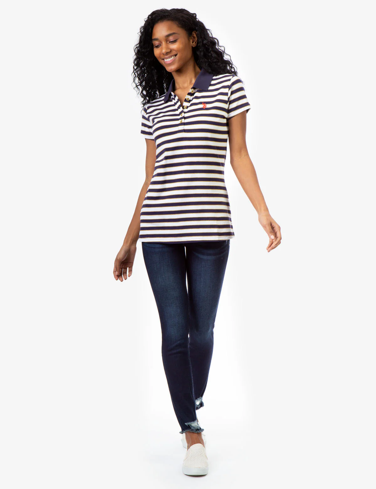 STRIPE LUREX POLO SHIRT - Image 6