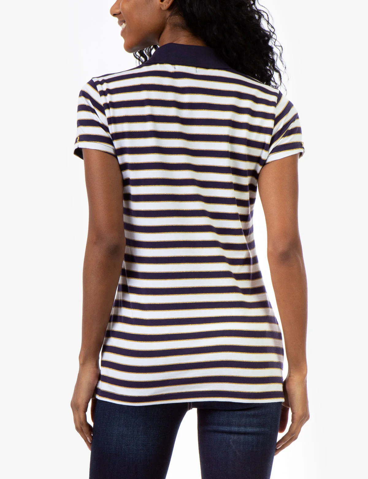 STRIPE LUREX POLO SHIRT - Image 8