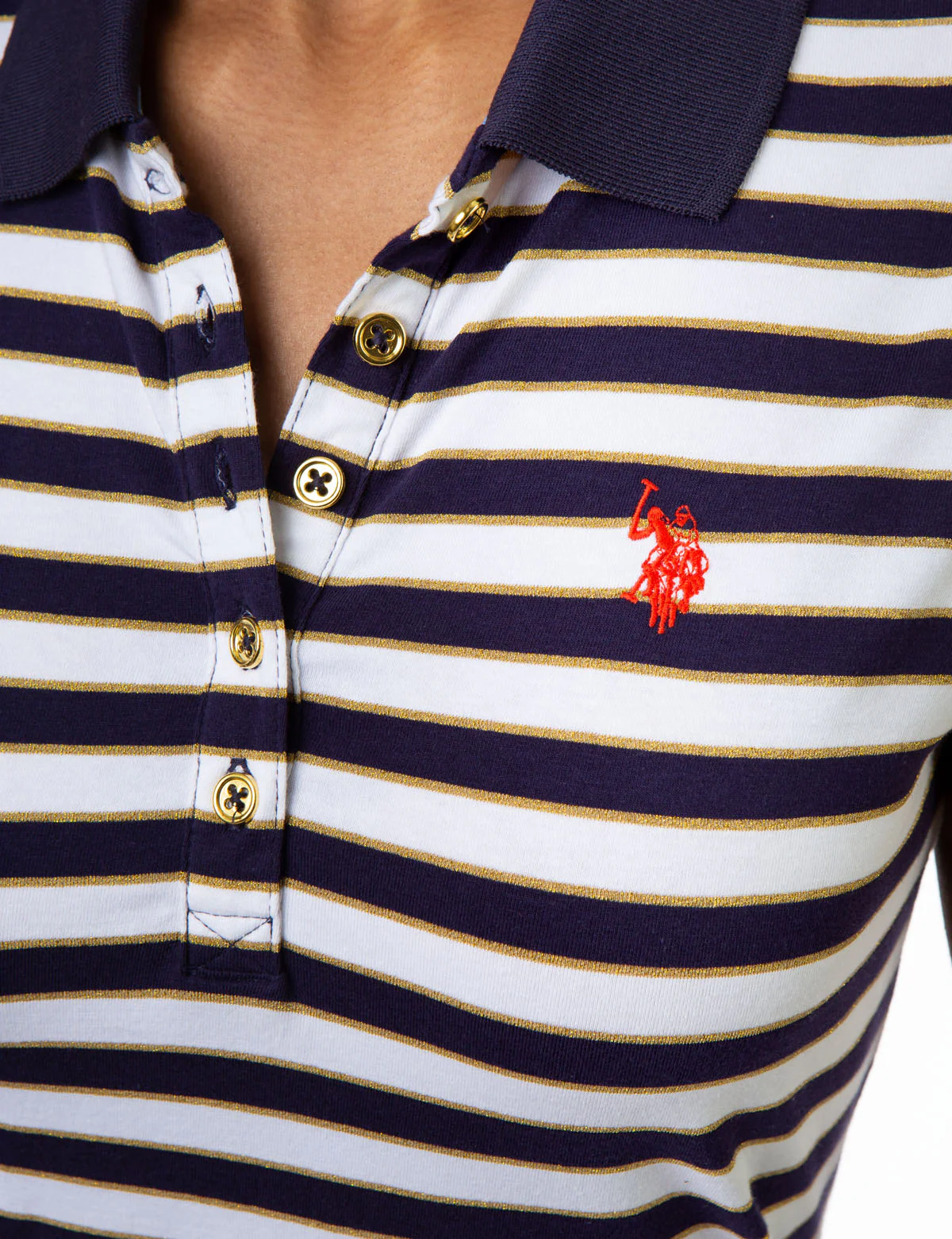 STRIPE LUREX POLO SHIRT - Image 9