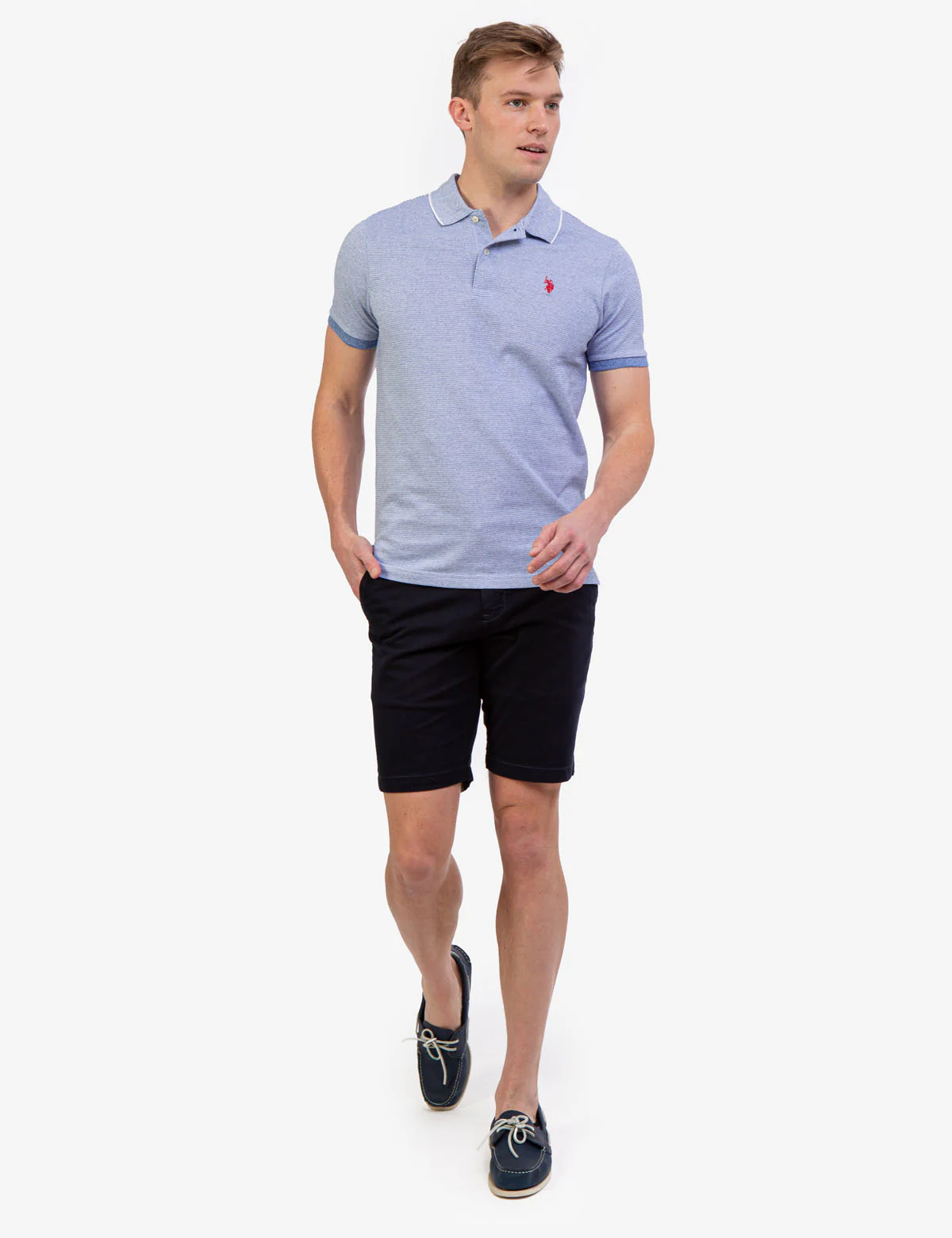 MARLED STRIPE JERSEY POLO SHIRT - Image 2