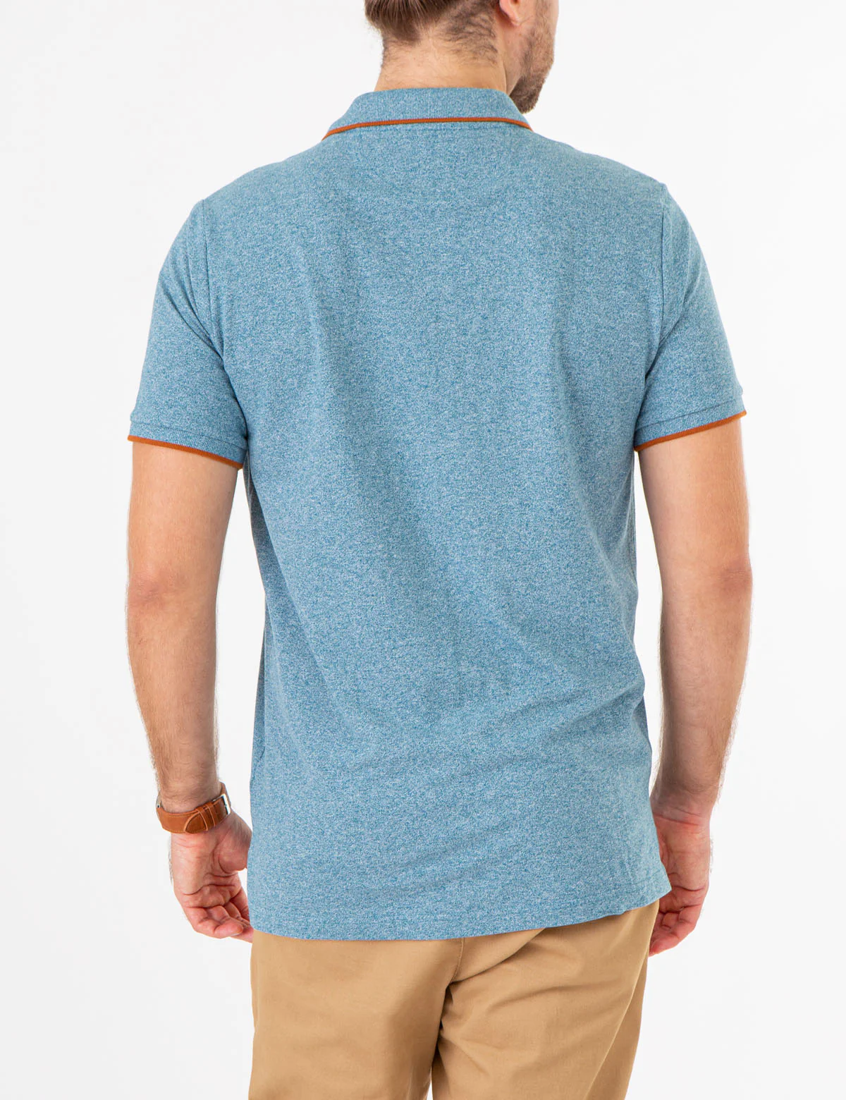 MARLED YARN POLO SHIRT WITH EMBROIDERED CREST - Image 18
