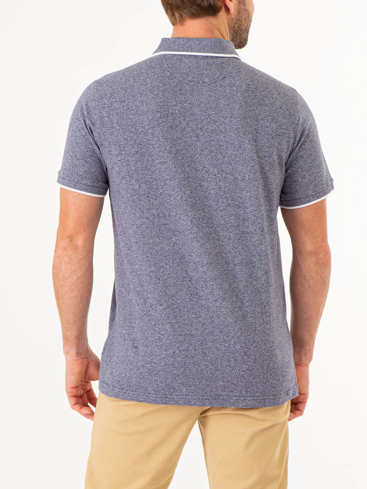 MARLED YARN POLO SHIRT WITH EMBROIDERED CREST - Image 9