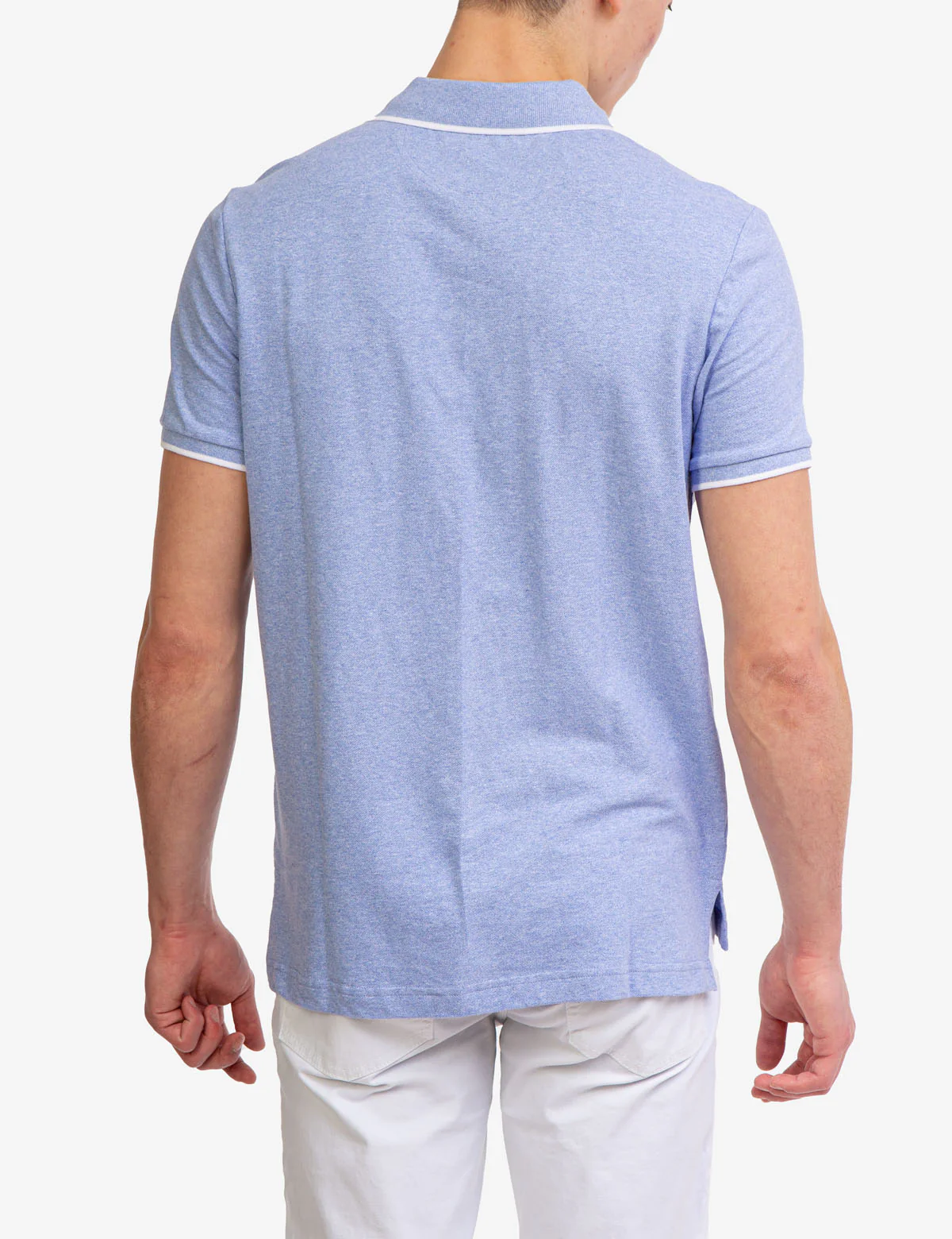 MARLED YARN POLO SHIRT WITH EMBROIDERED CREST - Image 4