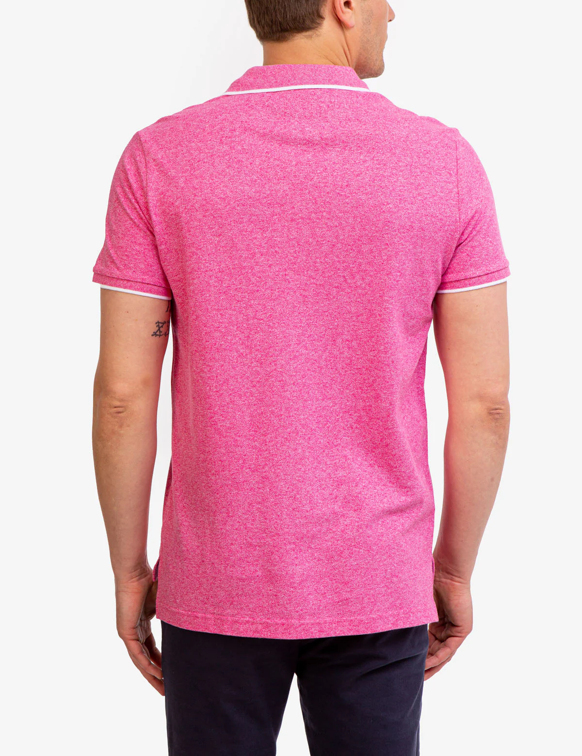 MARLED YARN POLO SHIRT WITH EMBROIDERED CREST - Image 8