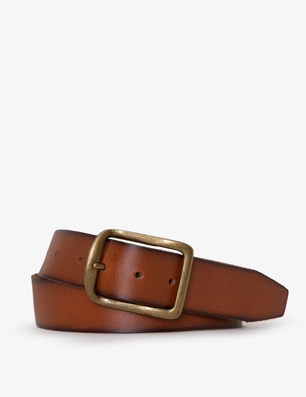 MENS 38MM BURNISHED LEATHER BELT