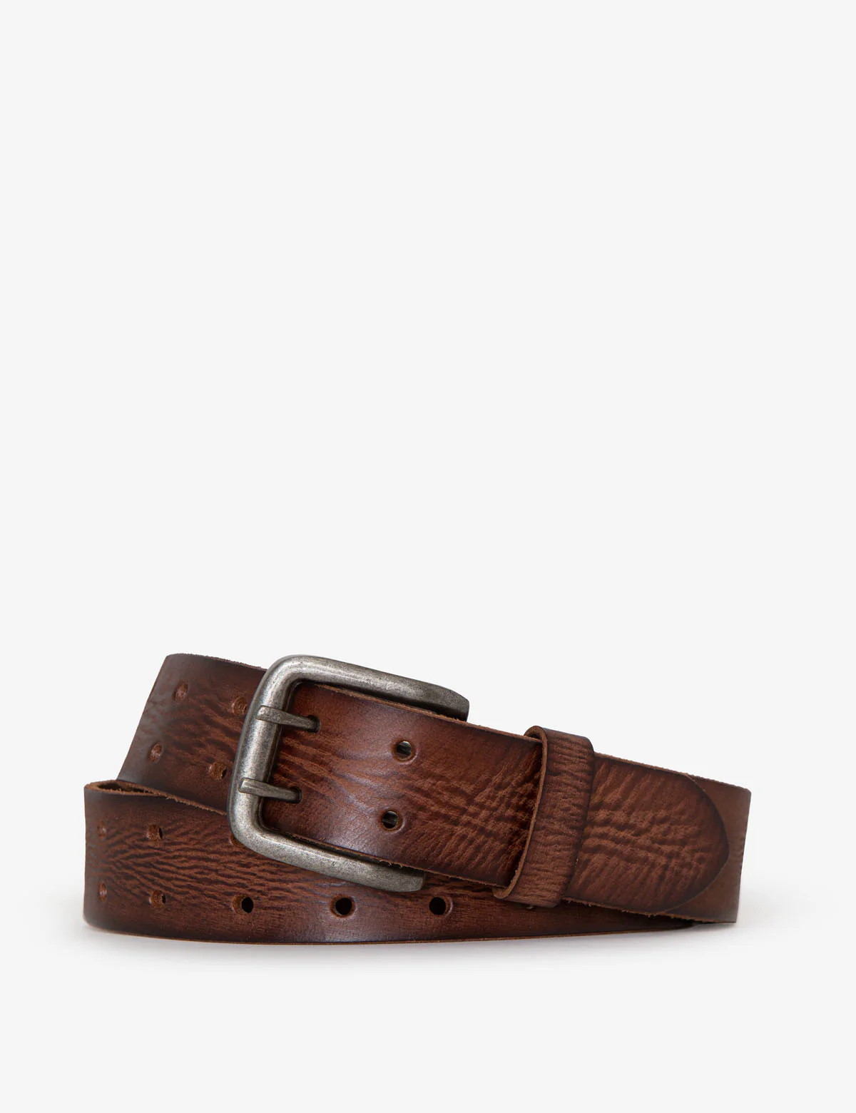 MENS 38MM PERFORATED LEATHER BELT