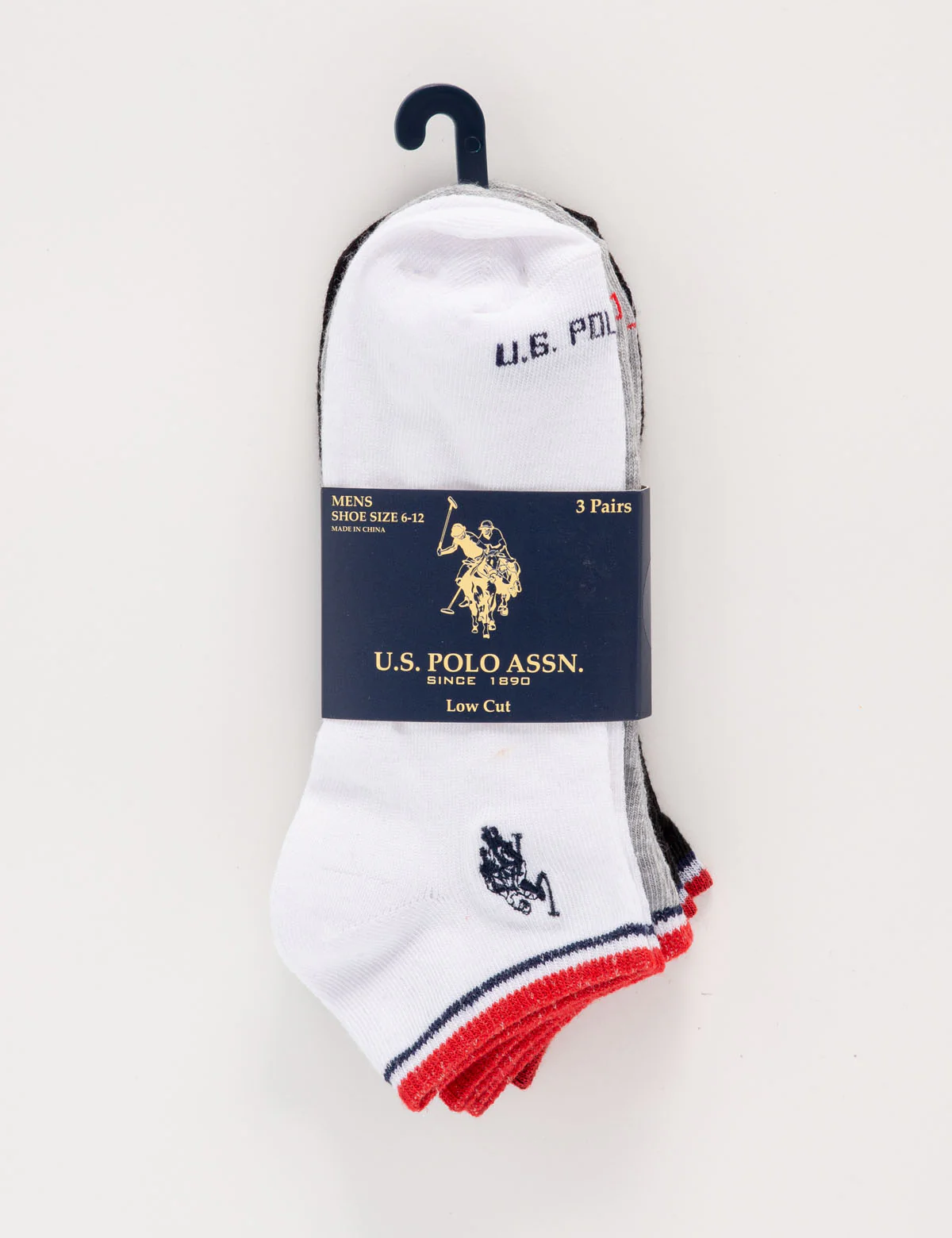 MENS 3PK ASSORTED TIPPED LOW CUT SOCKS - Image 2