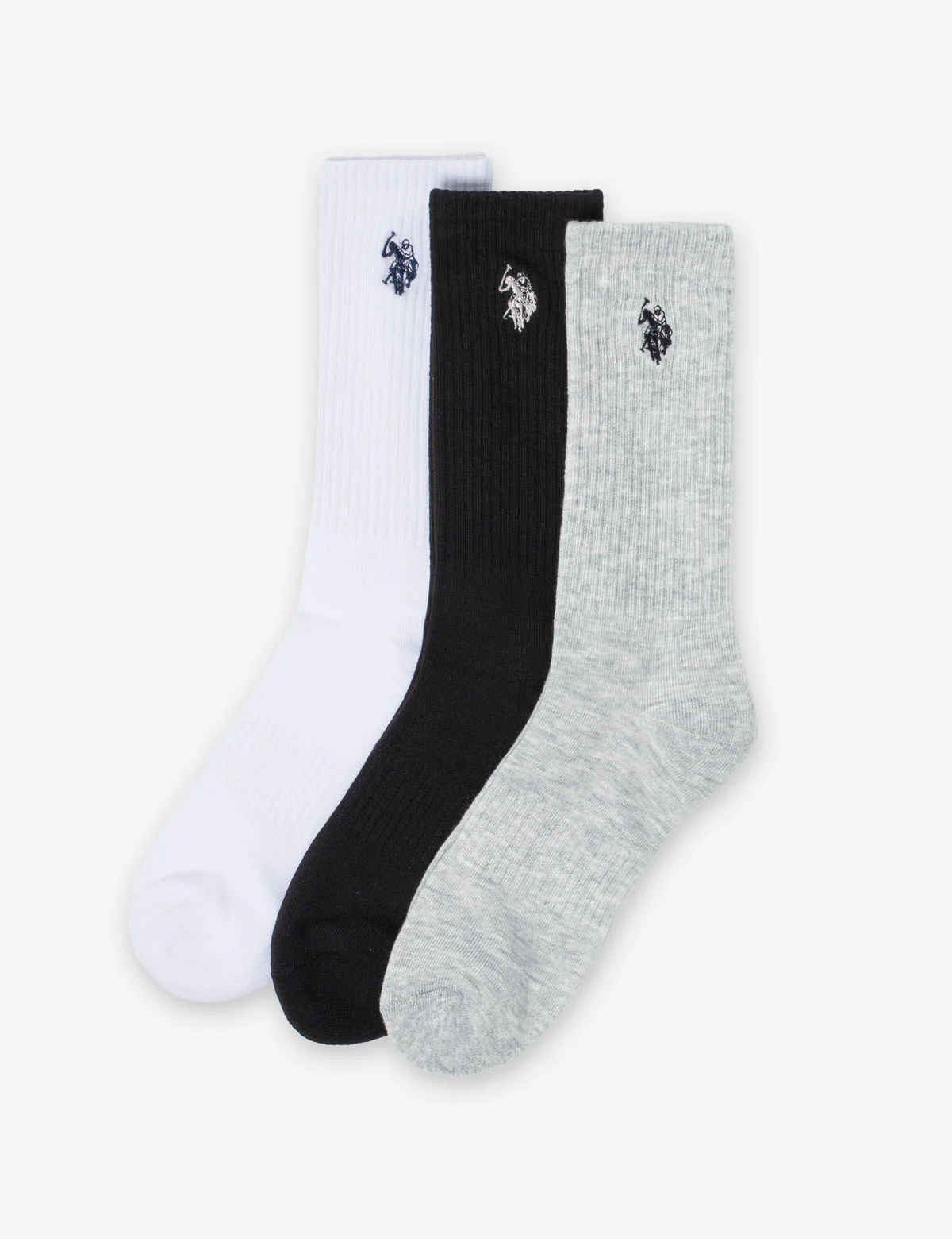 MENS 3PK CORE ASSORTED CREW SOCKS