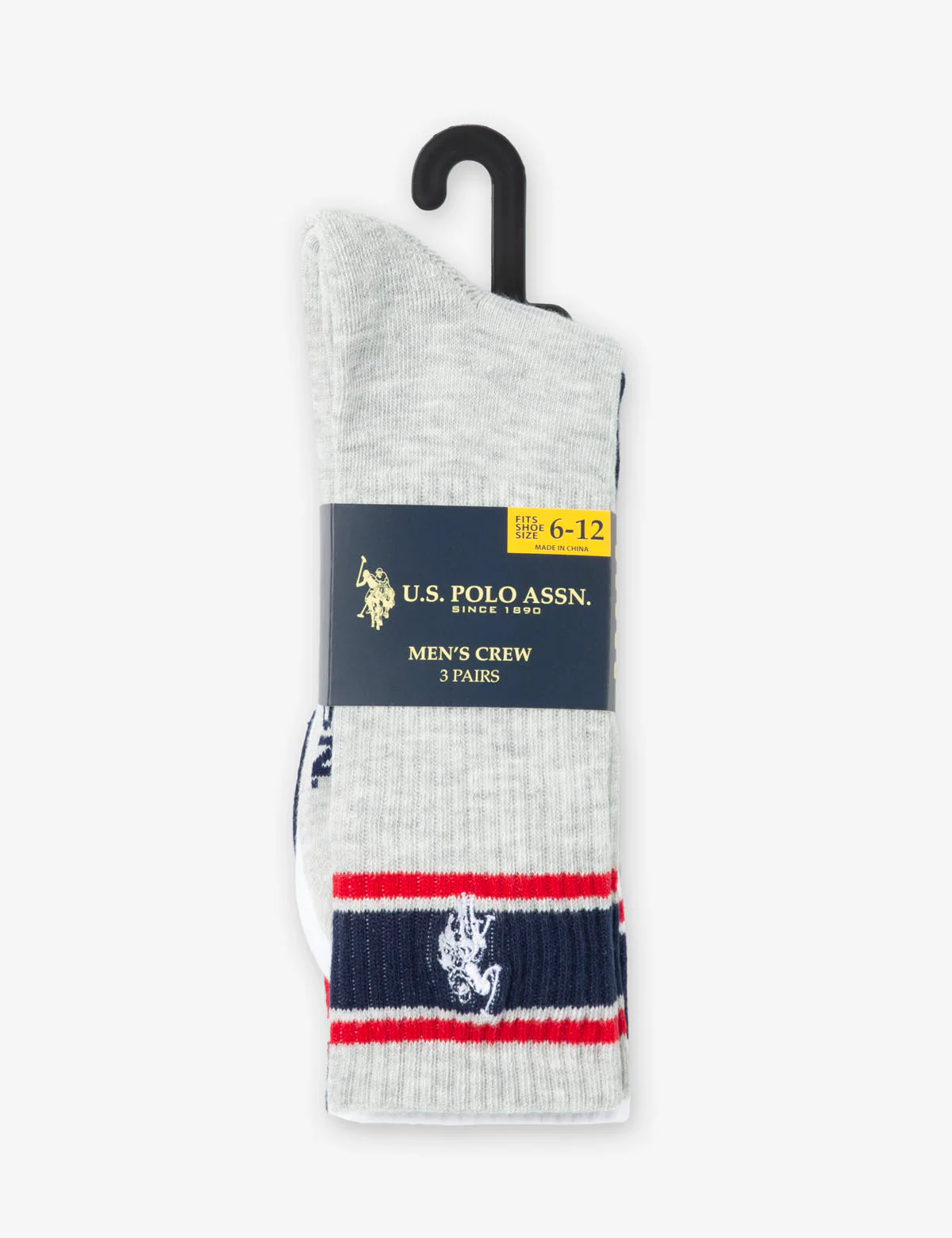 MENS 3PK SIGNATURE STRIPE ASSORTED CREW SOCKS - Image 2