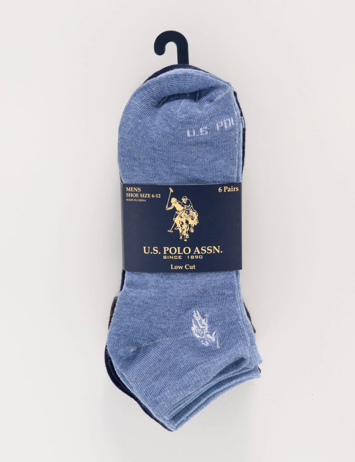 MENS 6PK ASSORTED SOLID LOW CUT SOCKS - Image 2