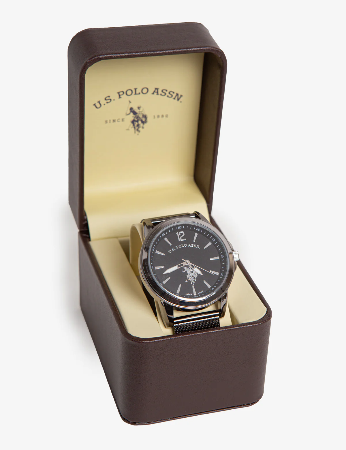 MENS BLACK ANALOG MESH WATCH - Image 2