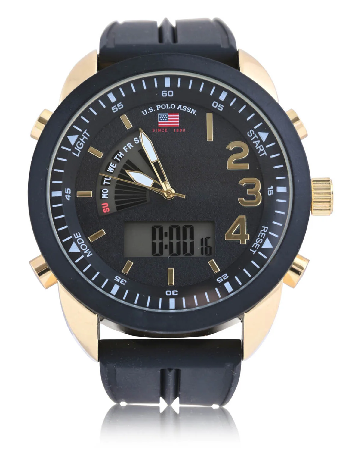 MEN'S BLACK AND GOLD ANA DIGI SPORTS WATCH - Image 3