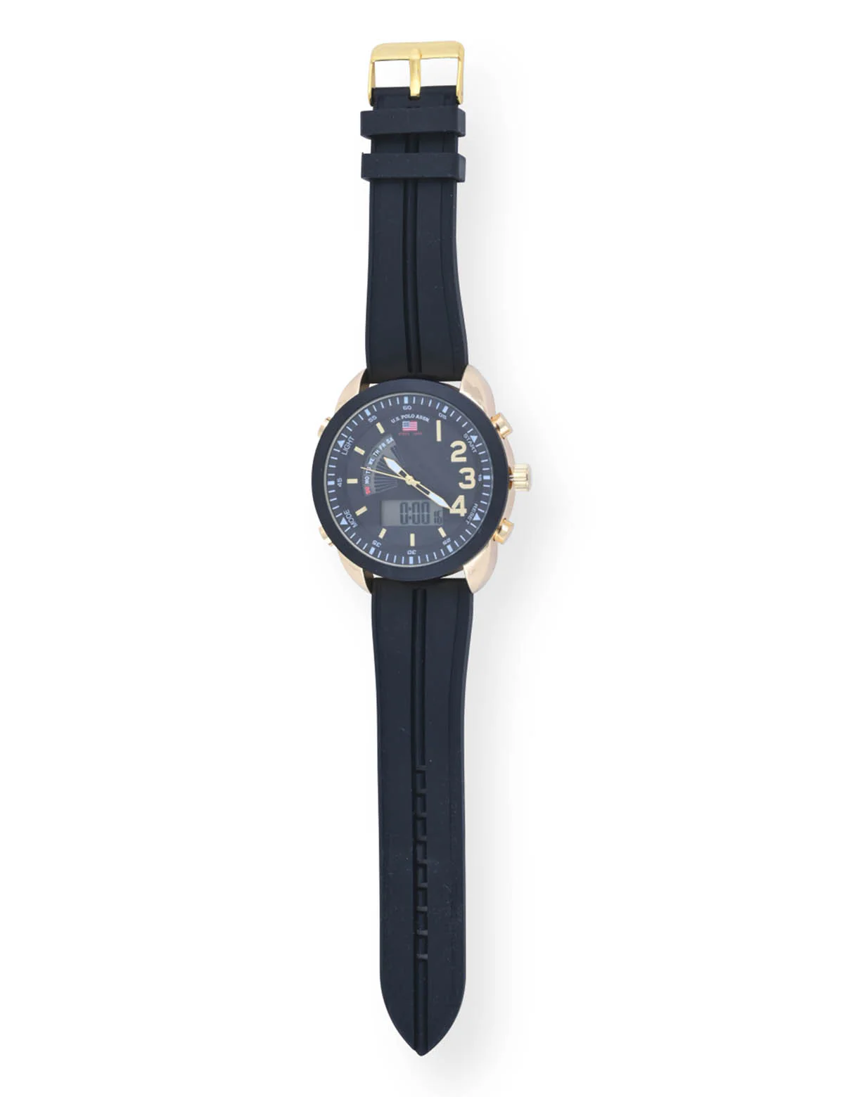 MEN'S BLACK AND GOLD ANA DIGI SPORTS WATCH - Image 4