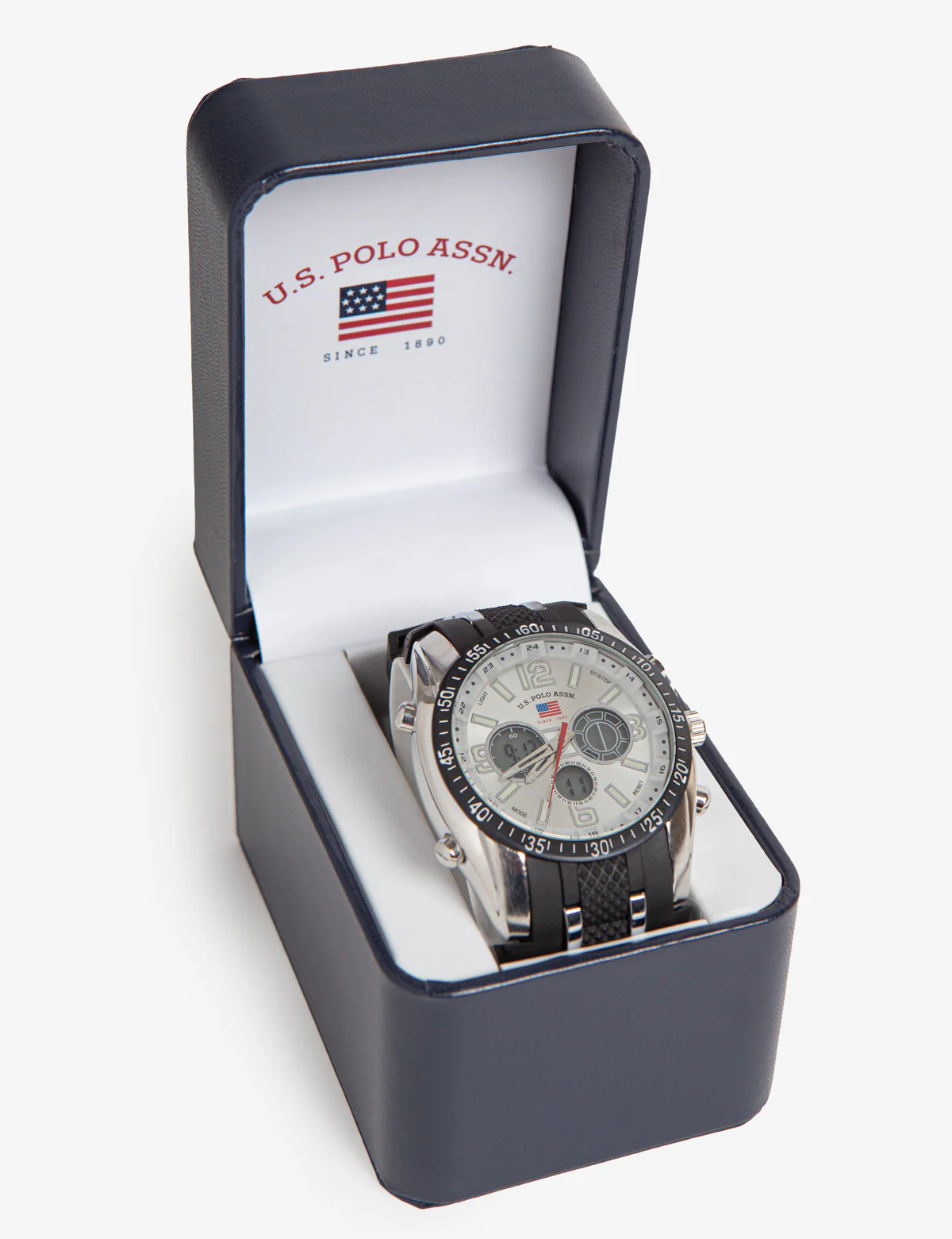 MEN'S BLACK AND SILVER ANA DIGI WATCH - Image 2