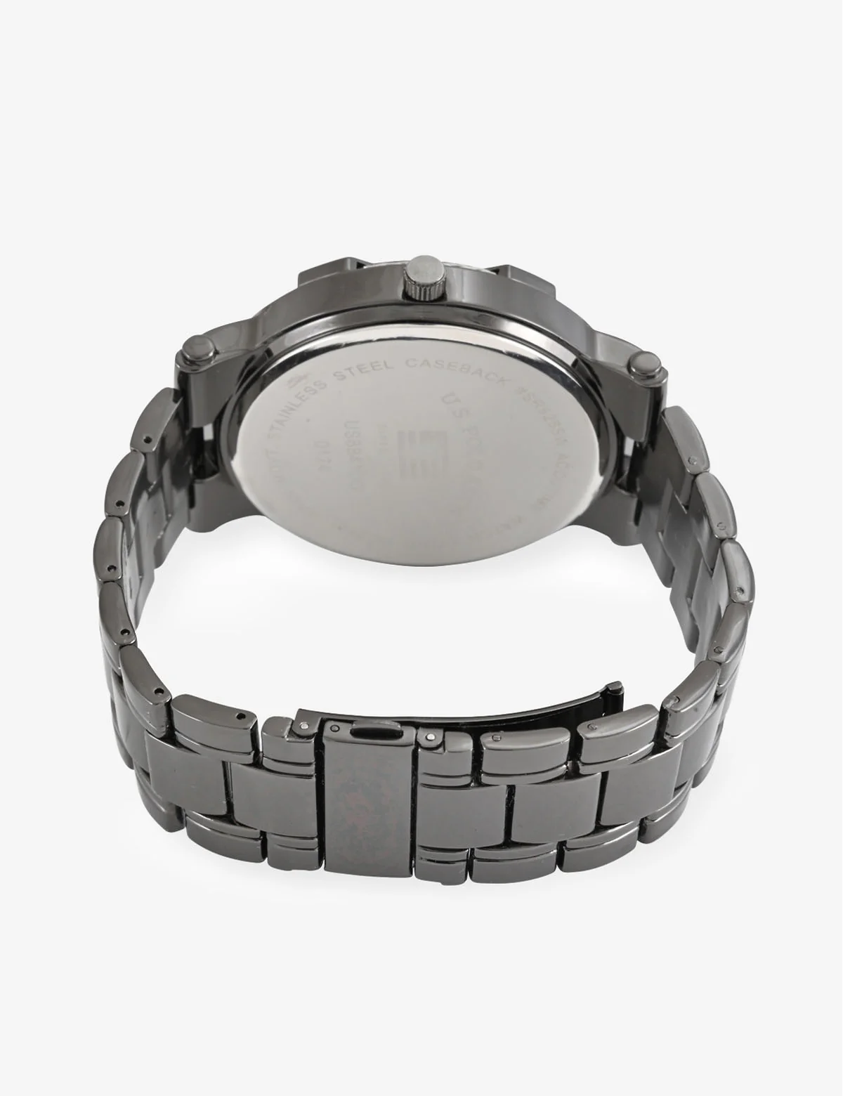 MEN'S BLACK BRACELET WATCH W ROPE BEZEL DETAIL - Image 4