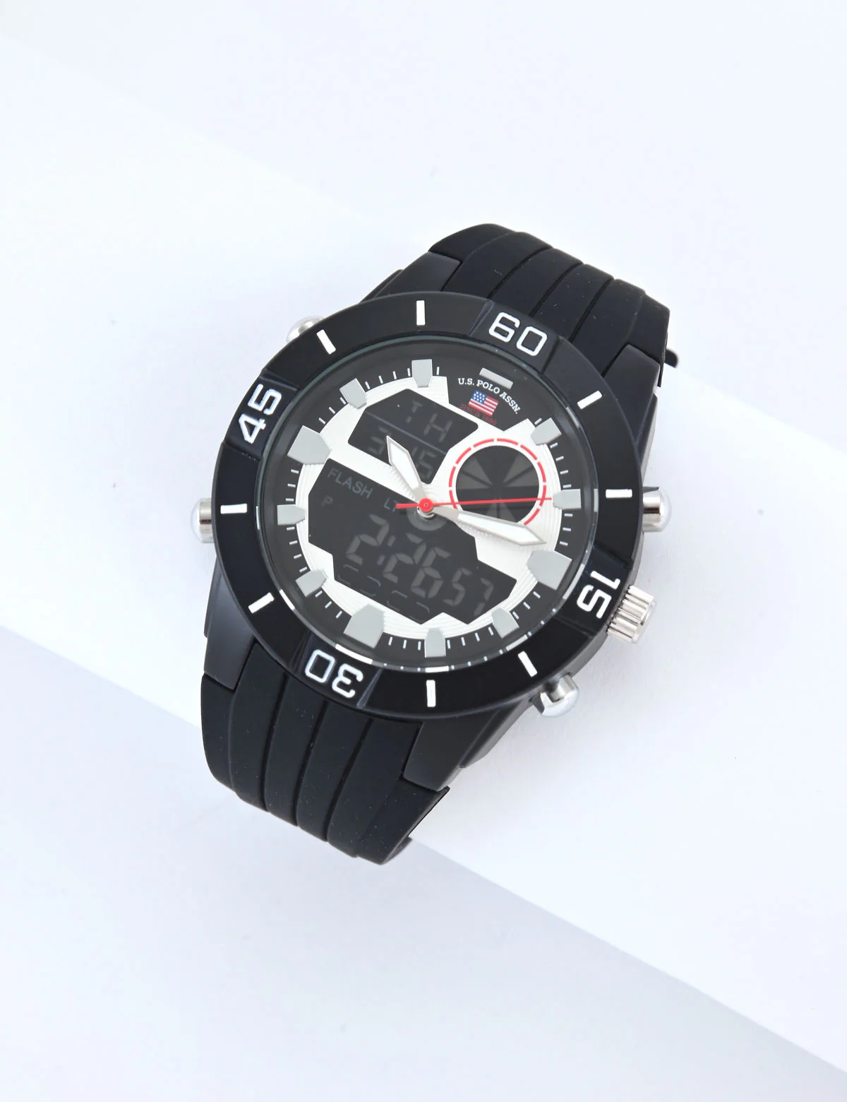 MENS BLACK STRAP ANA DIGI SPORT WATCH