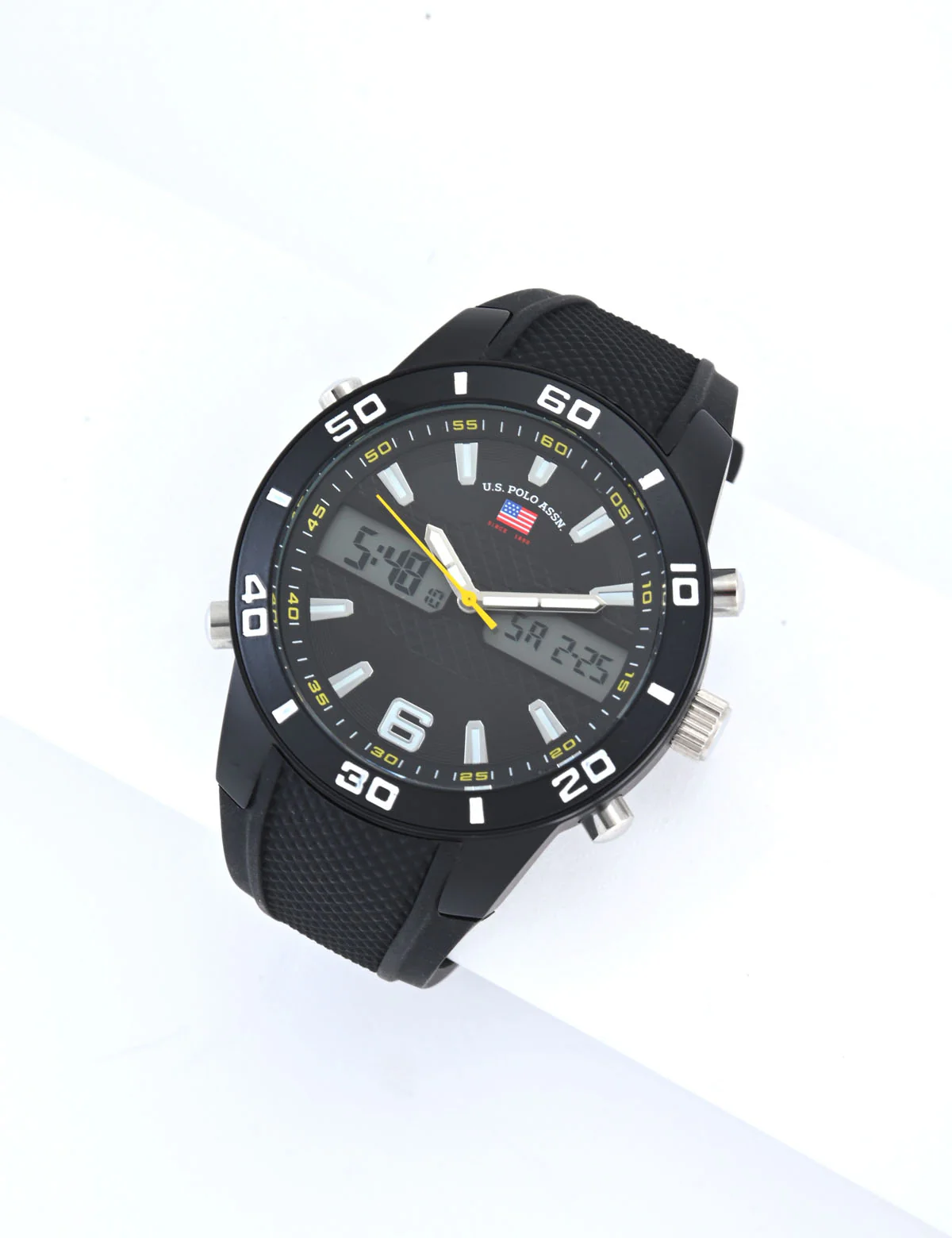 MENS BLACK STRAP ANA DIGI SPORT WATCH