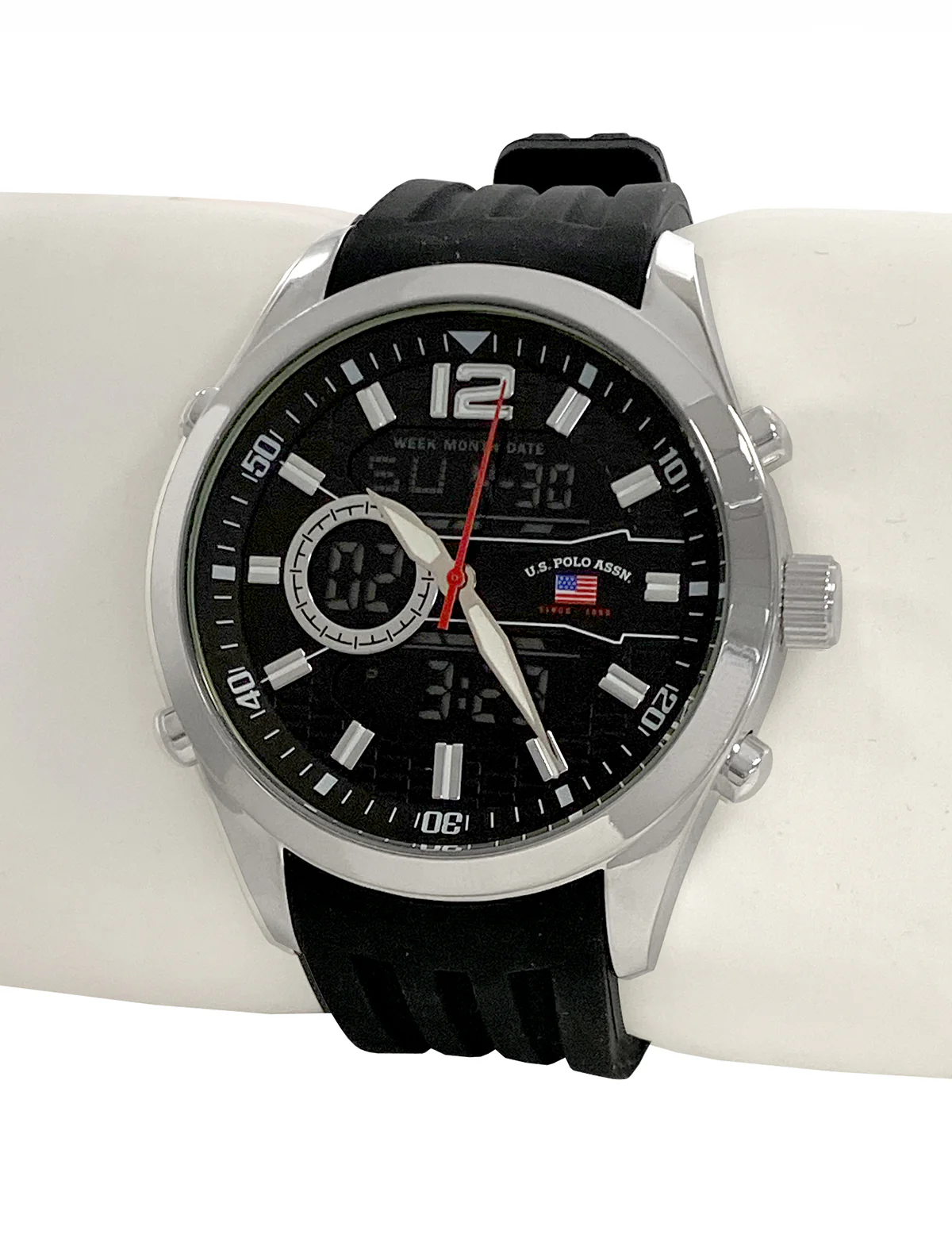 MENS BLACK STRAP ANADIGI WATCH