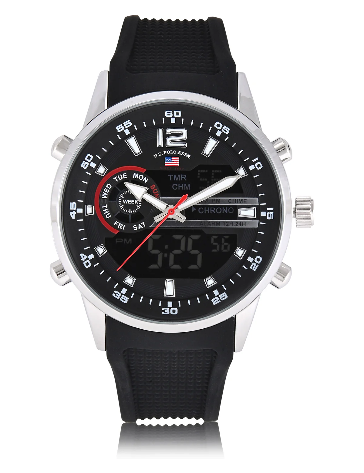 MENS BLACK STRAP ANADIGI WATCH - Image 2