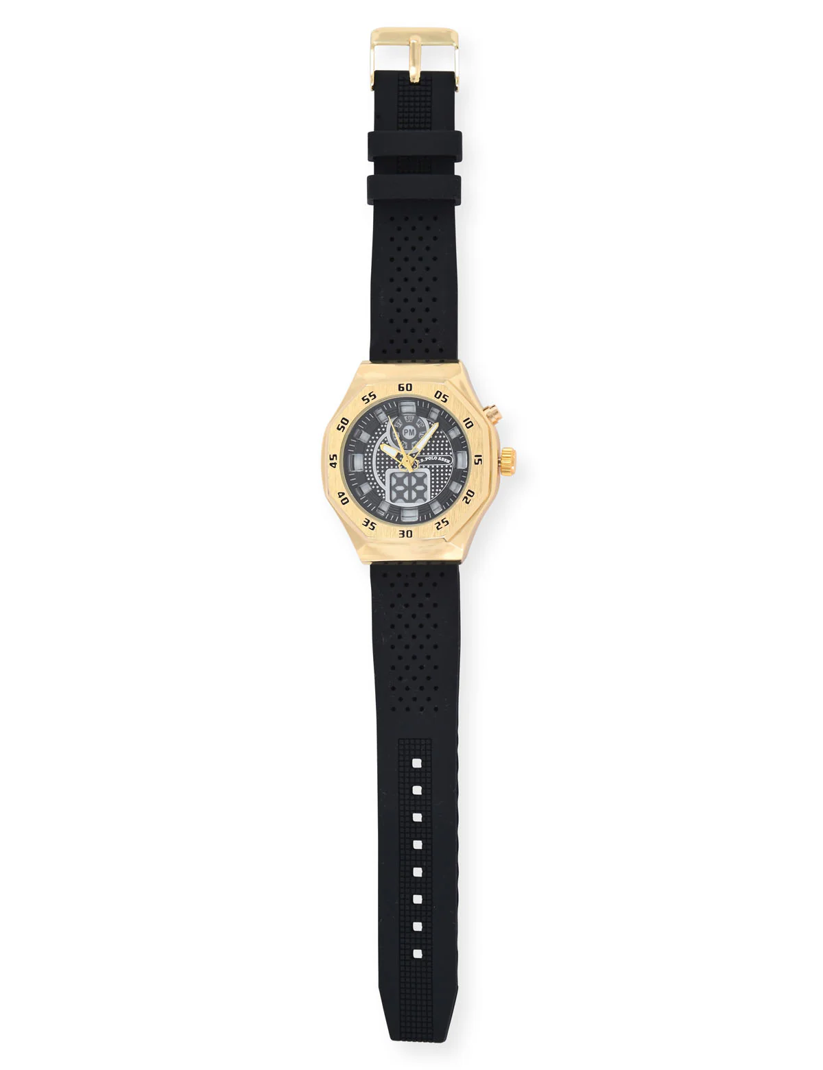 MENS BLACK STRAP SPORT WATCH - Image 3