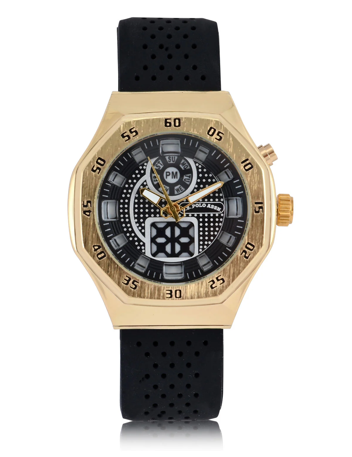MENS BLACK STRAP SPORT WATCH - Image 4